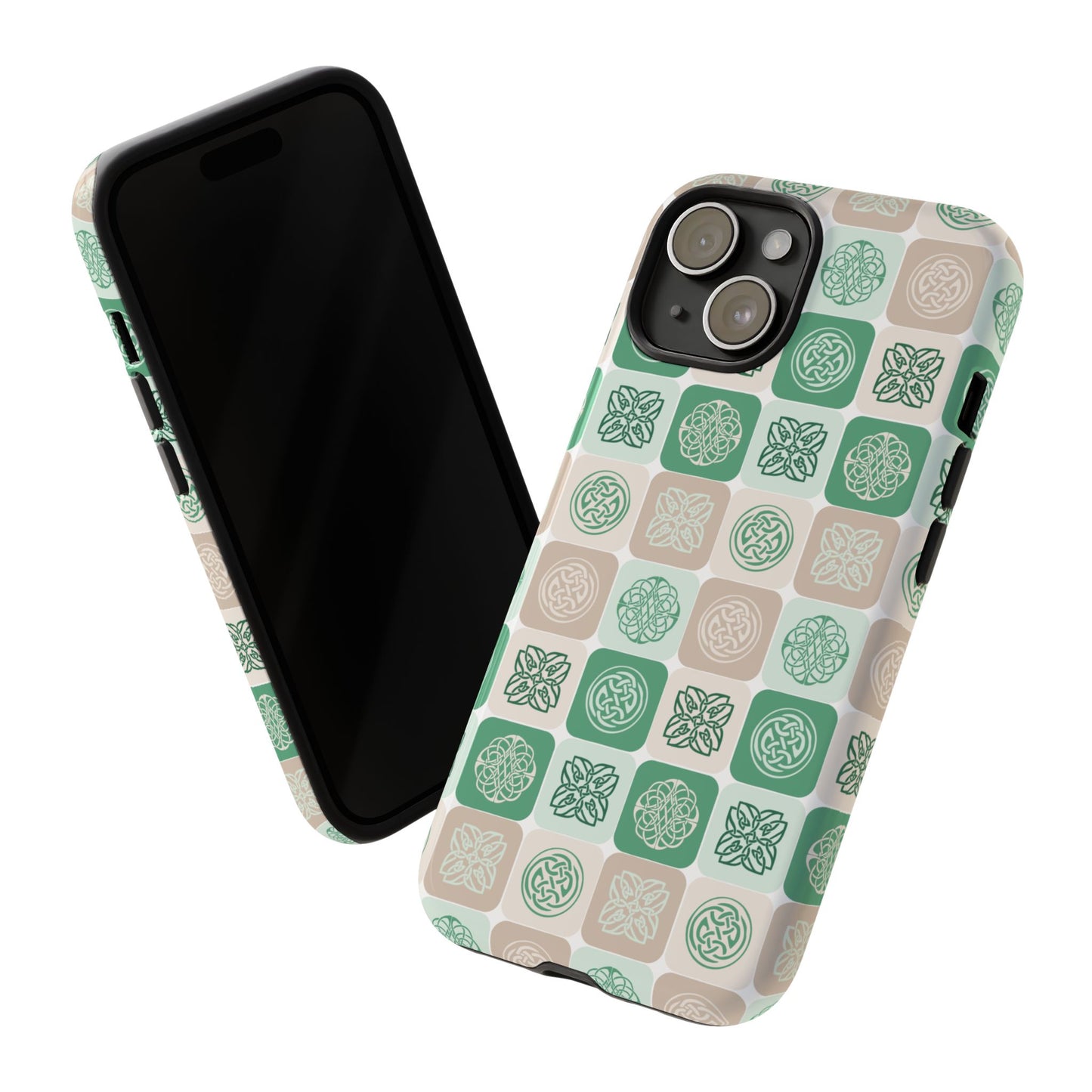 Green Celtic Irish Symbols Tough Phone Case