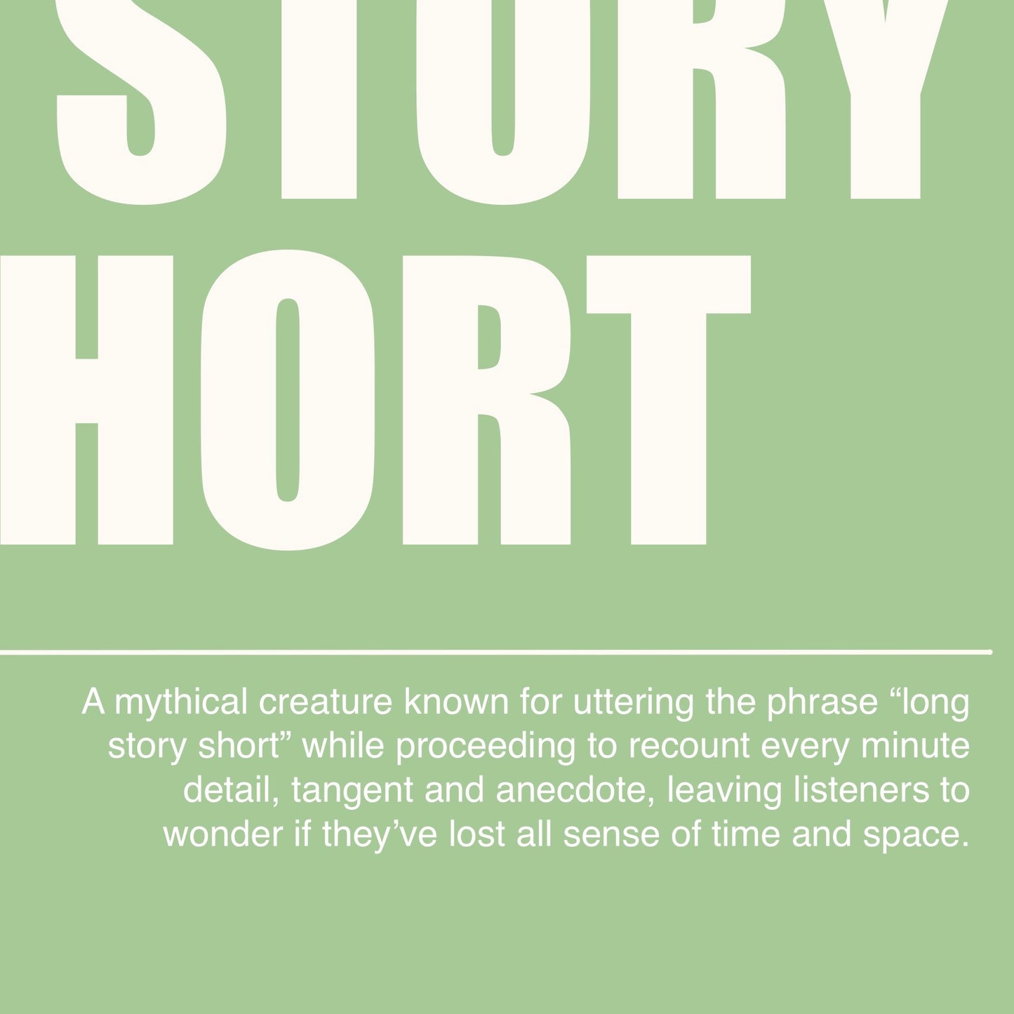 Long Story Short print - Funny Irish Sayings