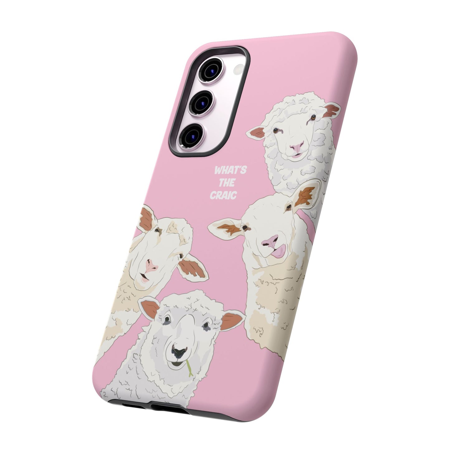 What's the Craic, Funny Sheep Pink Irish Phone Case