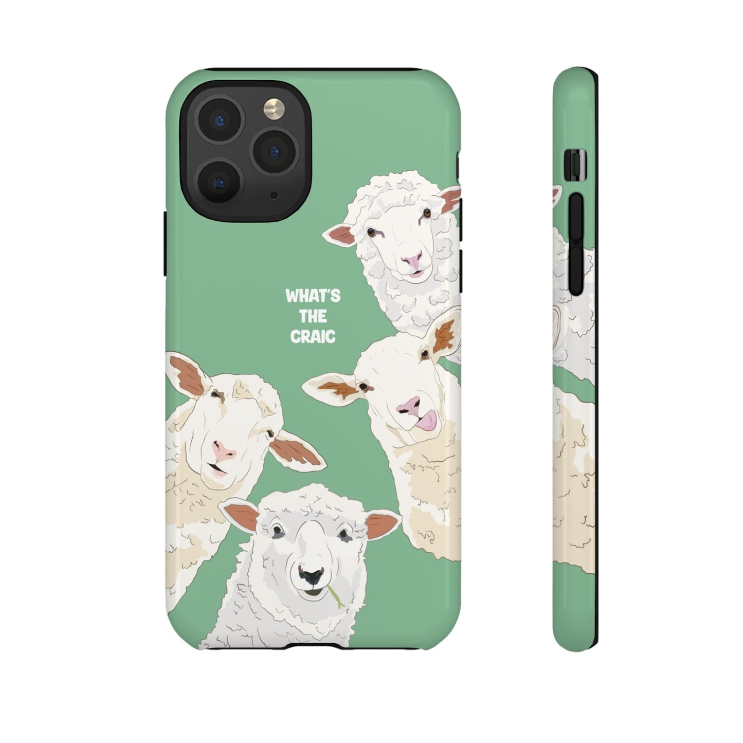 What's the Craic, Funny Sheep Green Irish Phone Case