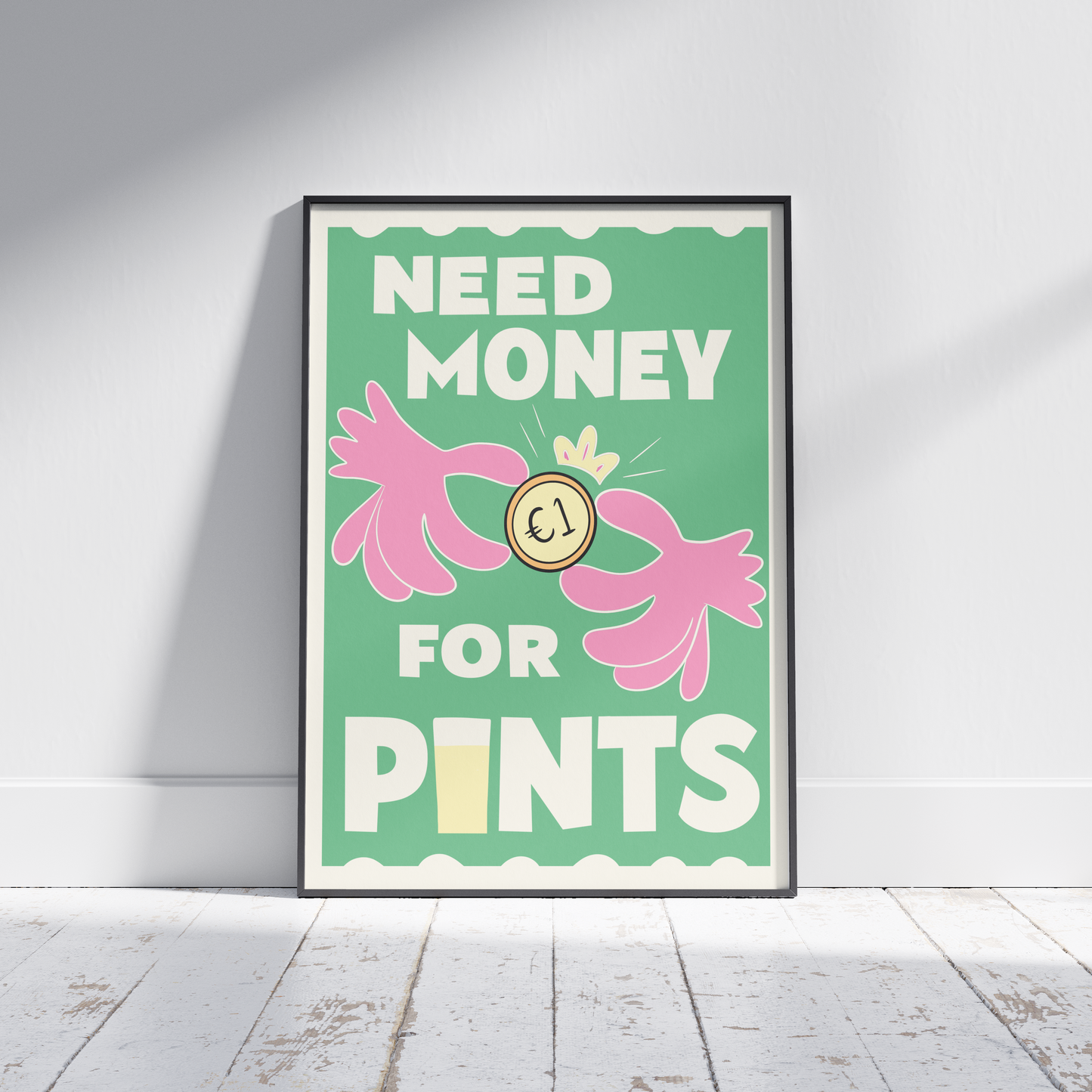 Need Money for Pints, Irish Art - Claddagh Print