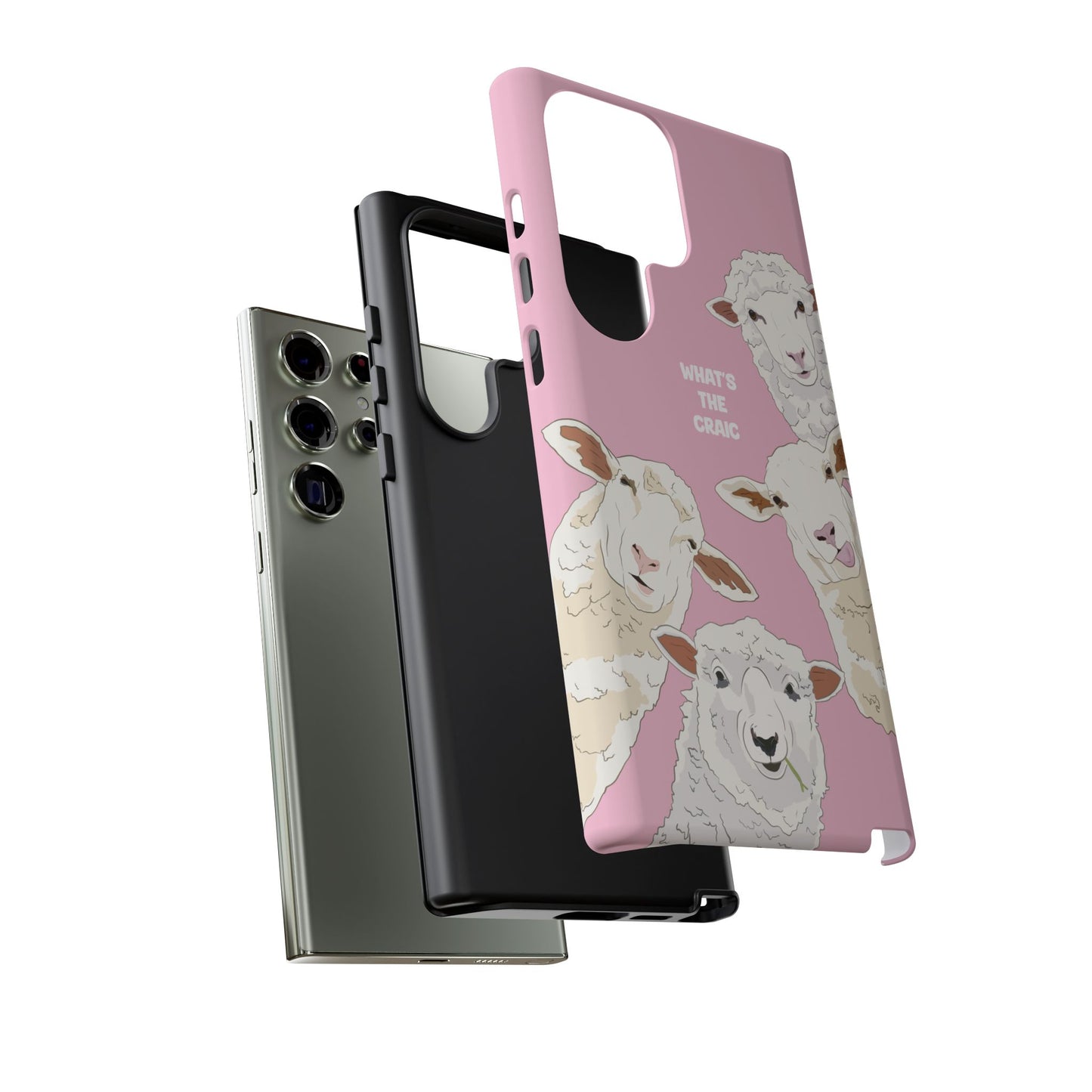 What's the Craic, Funny Sheep Pink Irish Phone Case