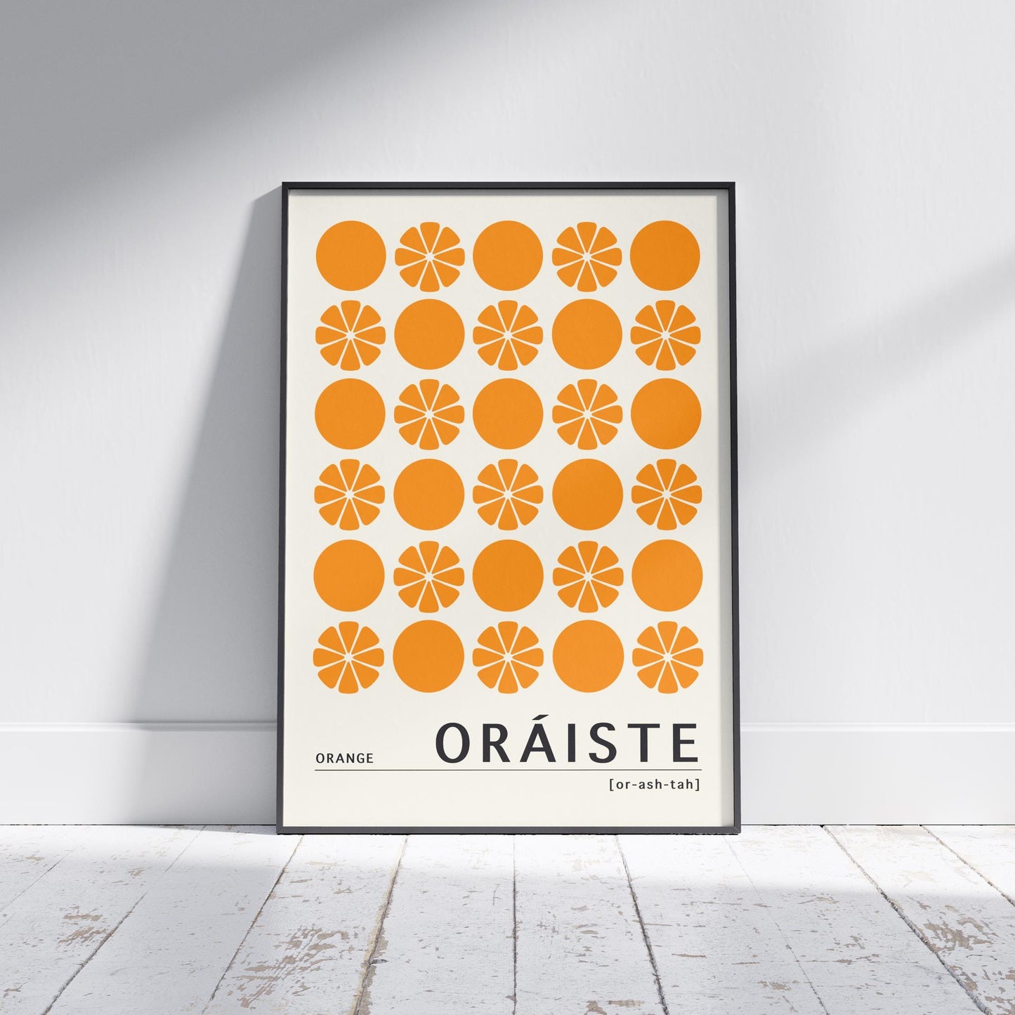 Orange Irish Print - Oráiste. Irish colour art