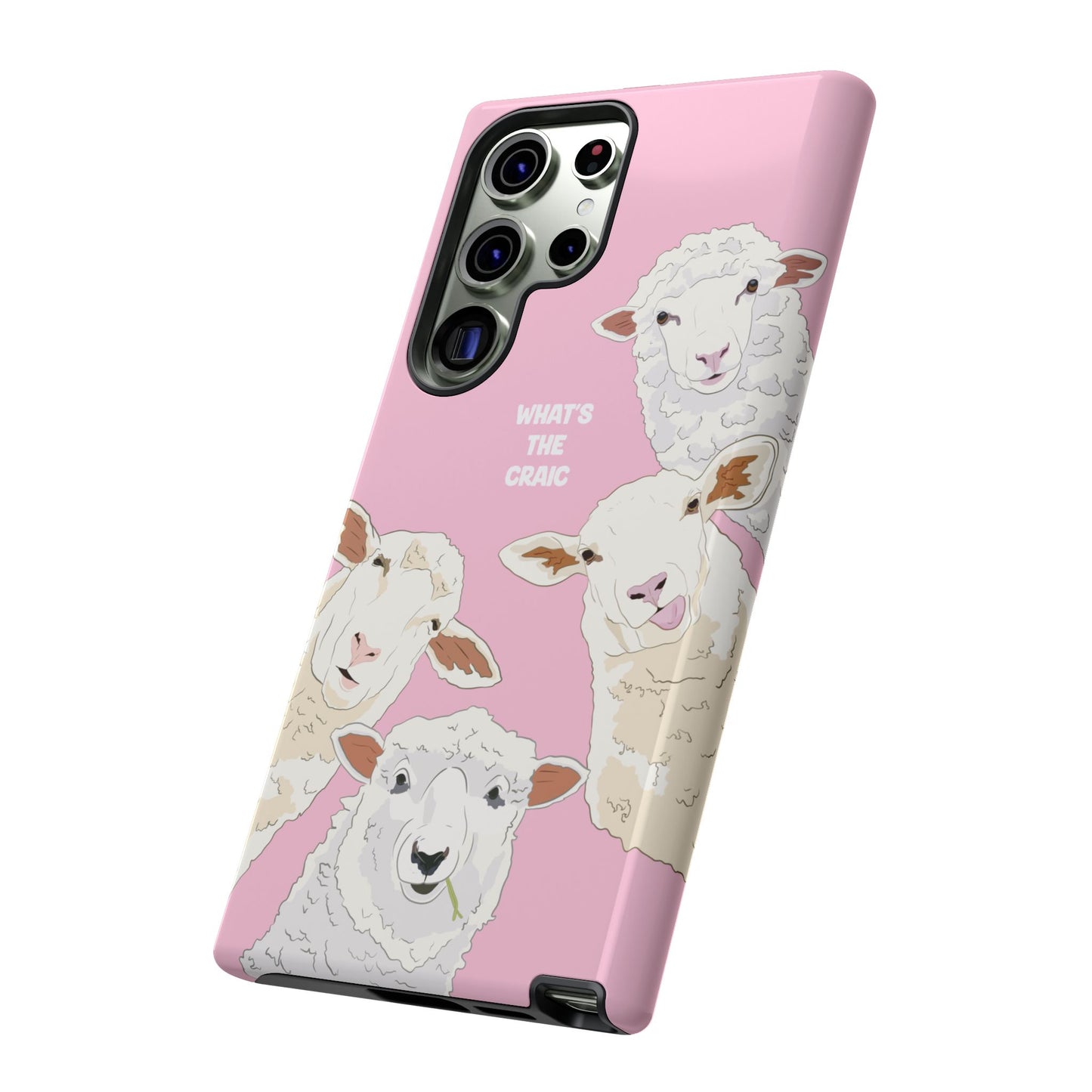 What's the Craic, Funny Sheep Pink Irish Phone Case