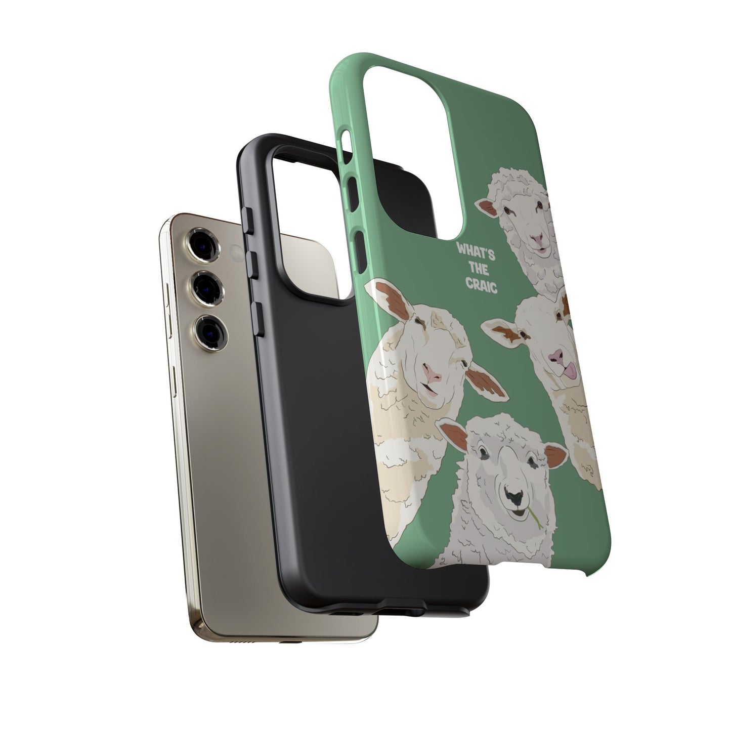 What's the Craic, Funny Sheep Green Irish Phone Case