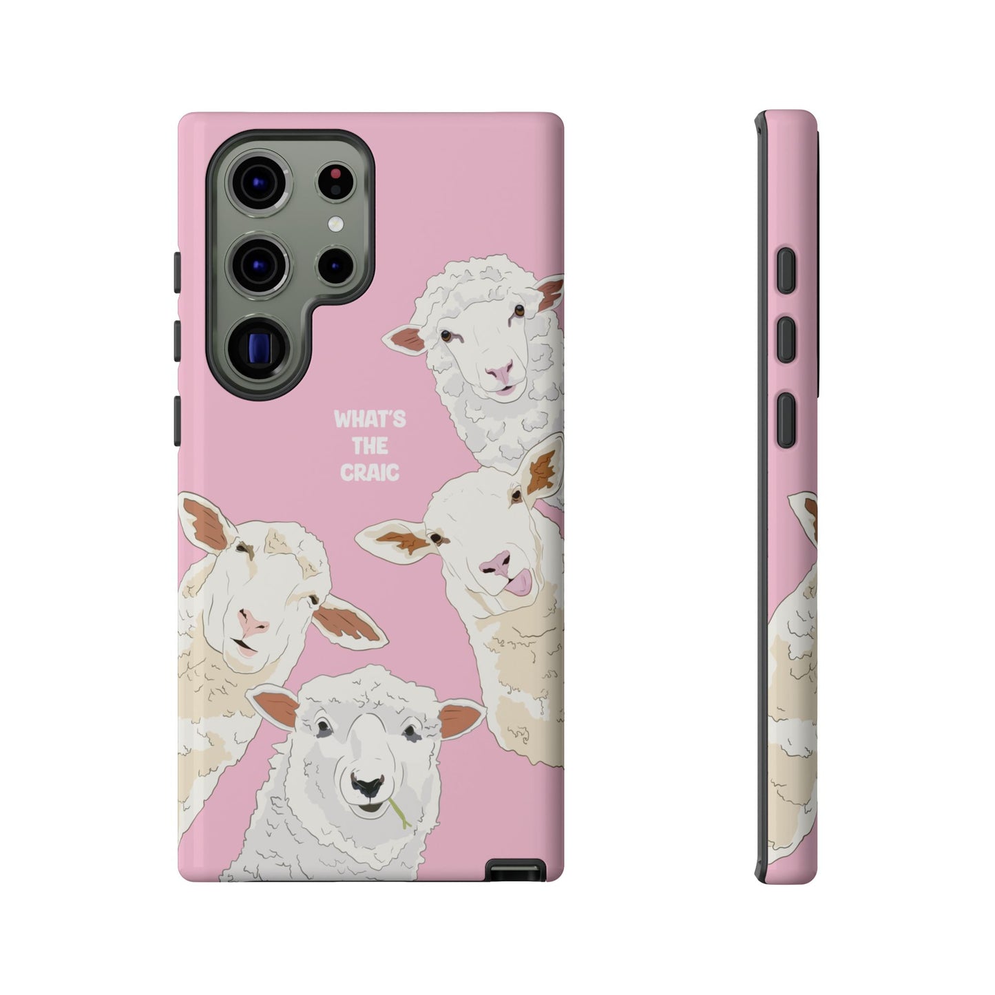 What's the Craic, Funny Sheep Pink Irish Phone Case