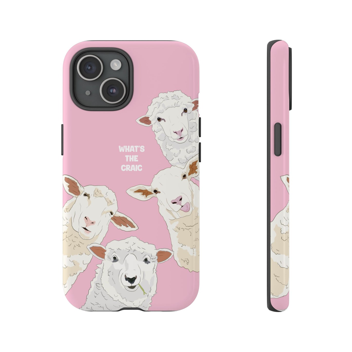 What's the Craic, Funny Sheep Pink Irish Phone Case
