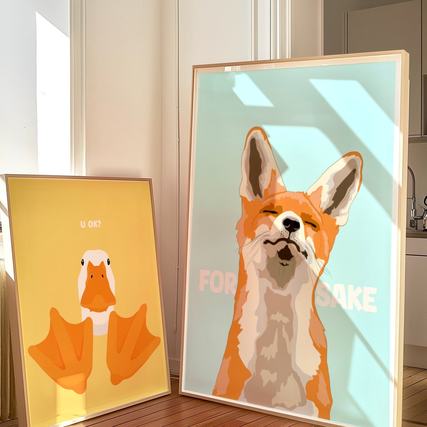 Funny Fox Print: Irish ‘For Fox Sake' Wall Art