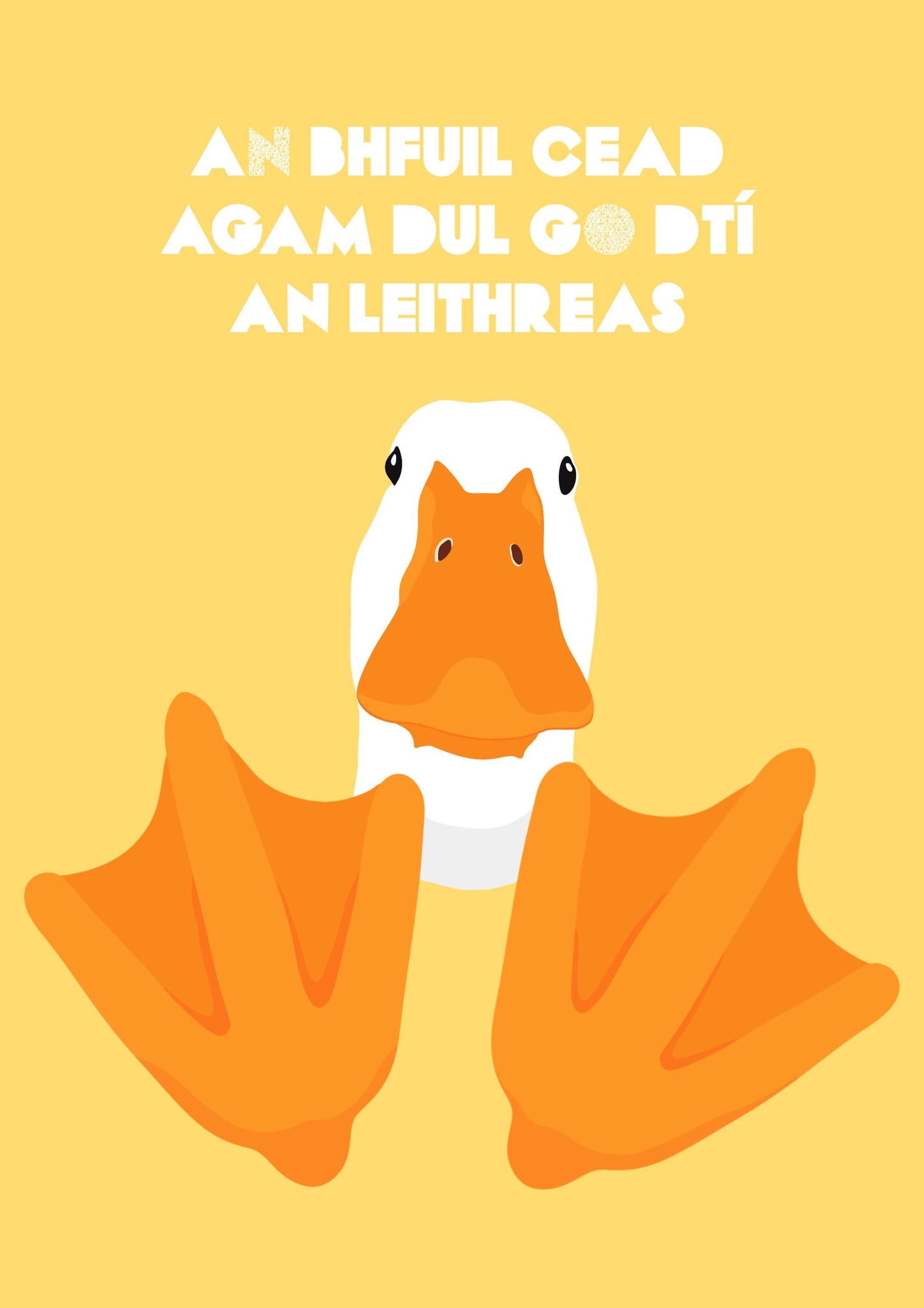 Funny Irish Toilet Print: An bhfuil cead agam dul go dtí an leithreas