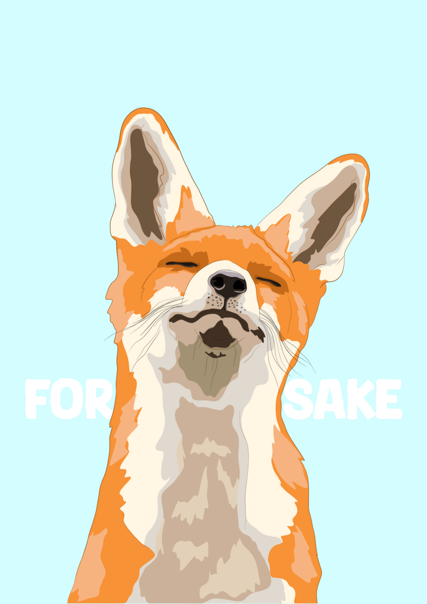 Funny Fox Print: Irish ‘For Fox Sake' Wall Art