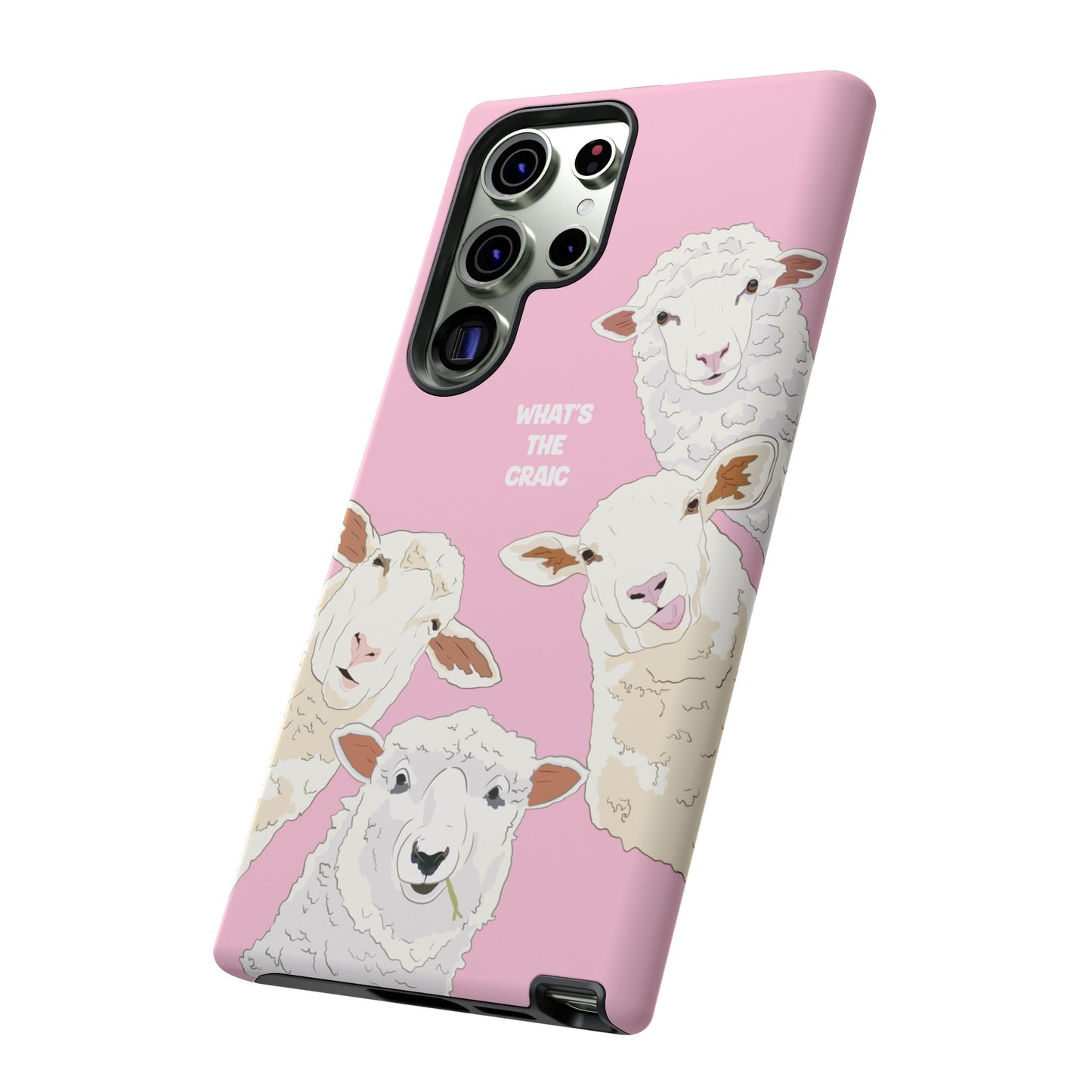 What's the Craic, Funny Sheep Pink Irish Phone Case