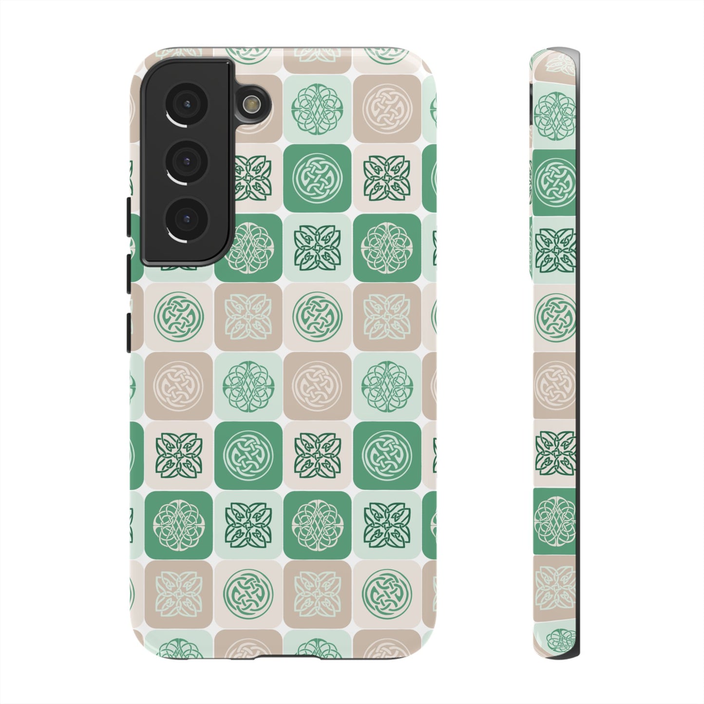 Green Celtic Irish Symbols Tough Phone Case