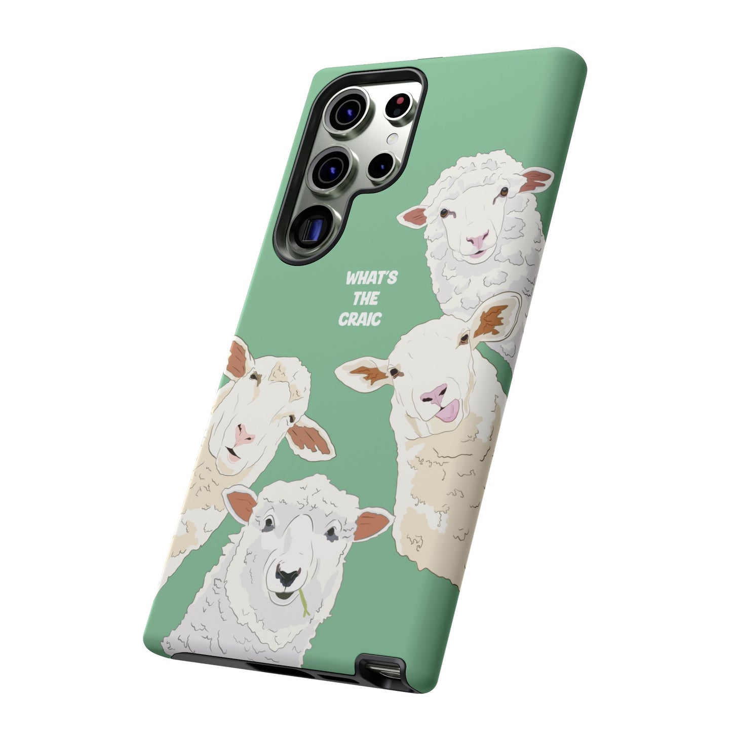 What's the Craic, Funny Sheep Green Irish Phone Case