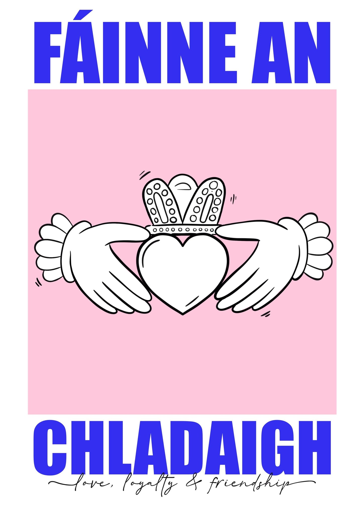Irish Claddagh Ring Art Print: Celtic Home Decor