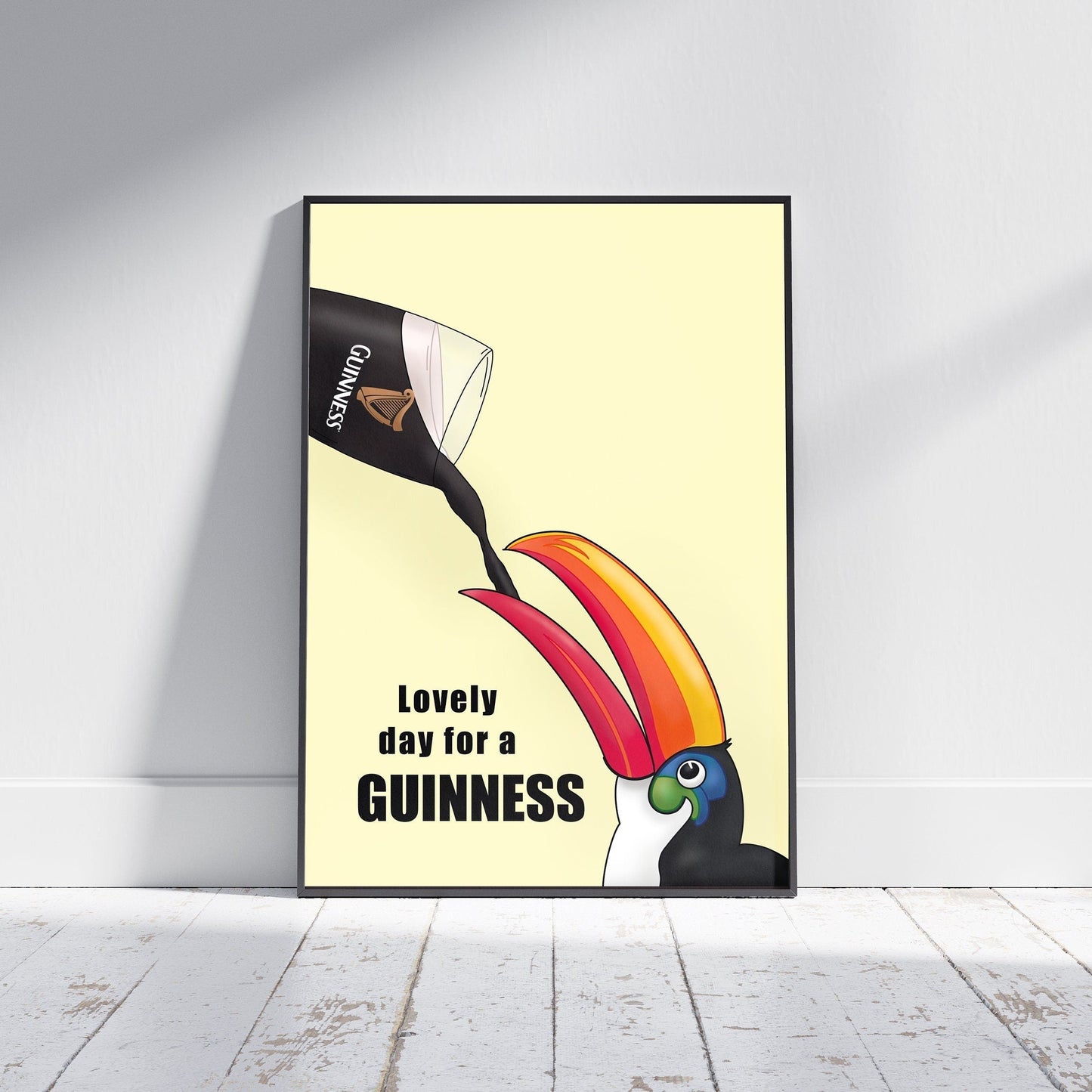 Guinness Toucan Print: Irish Home Decor - Lovely Day for a Guinness
