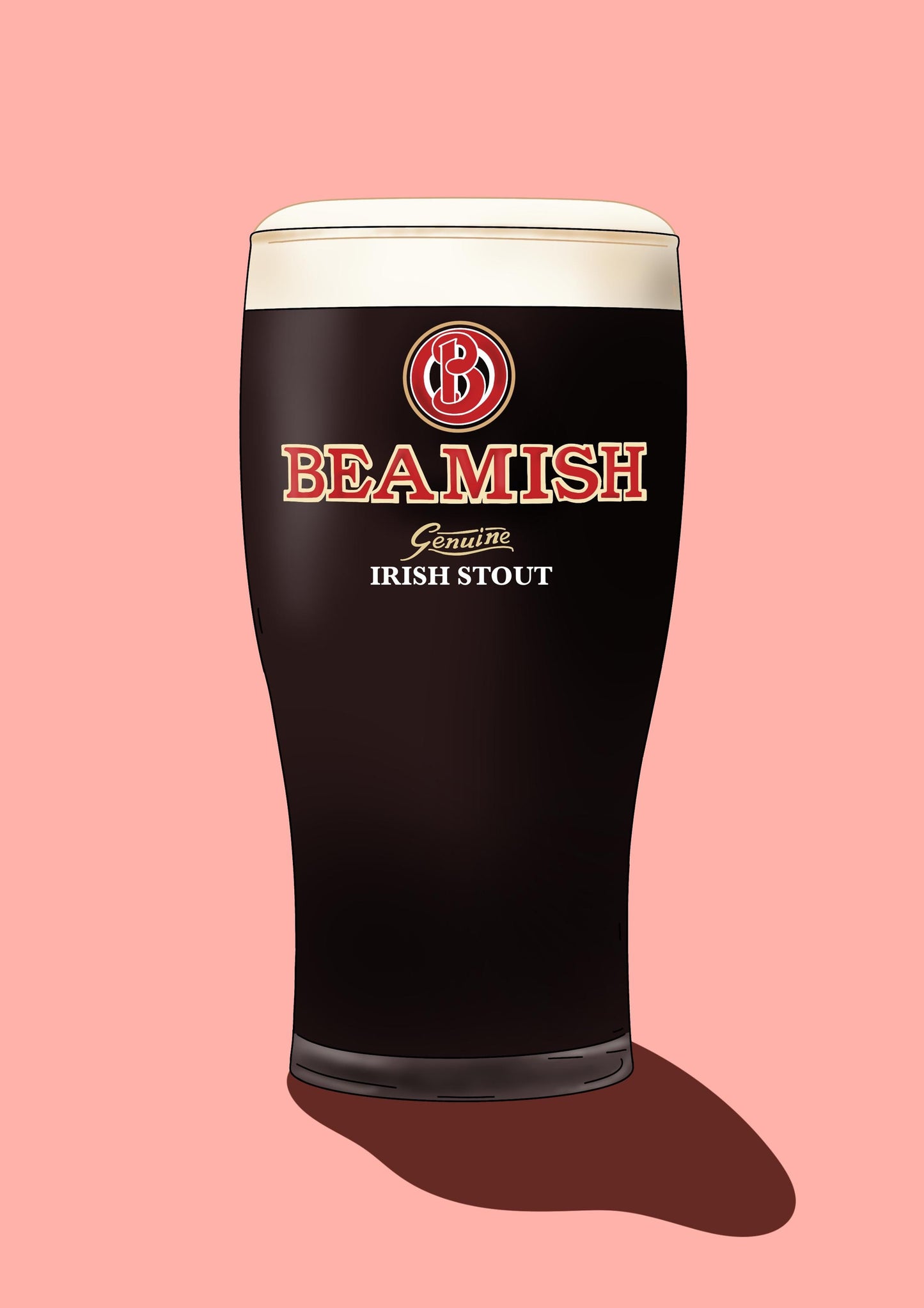 Beamish Pint available in multiple colours | Irish Stout | Irish Print