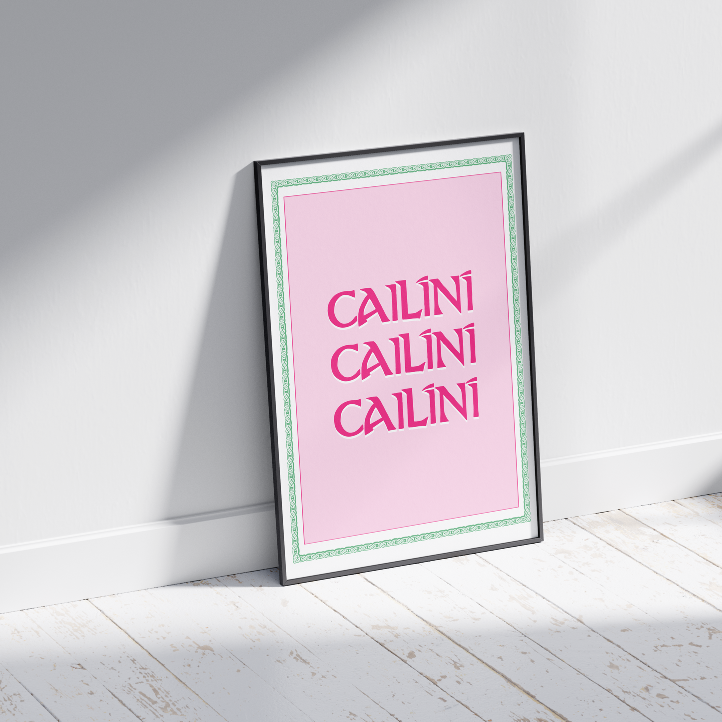 Cailíní Poster, Irish Womens Print - Gaeilge art. Girls in Ireland