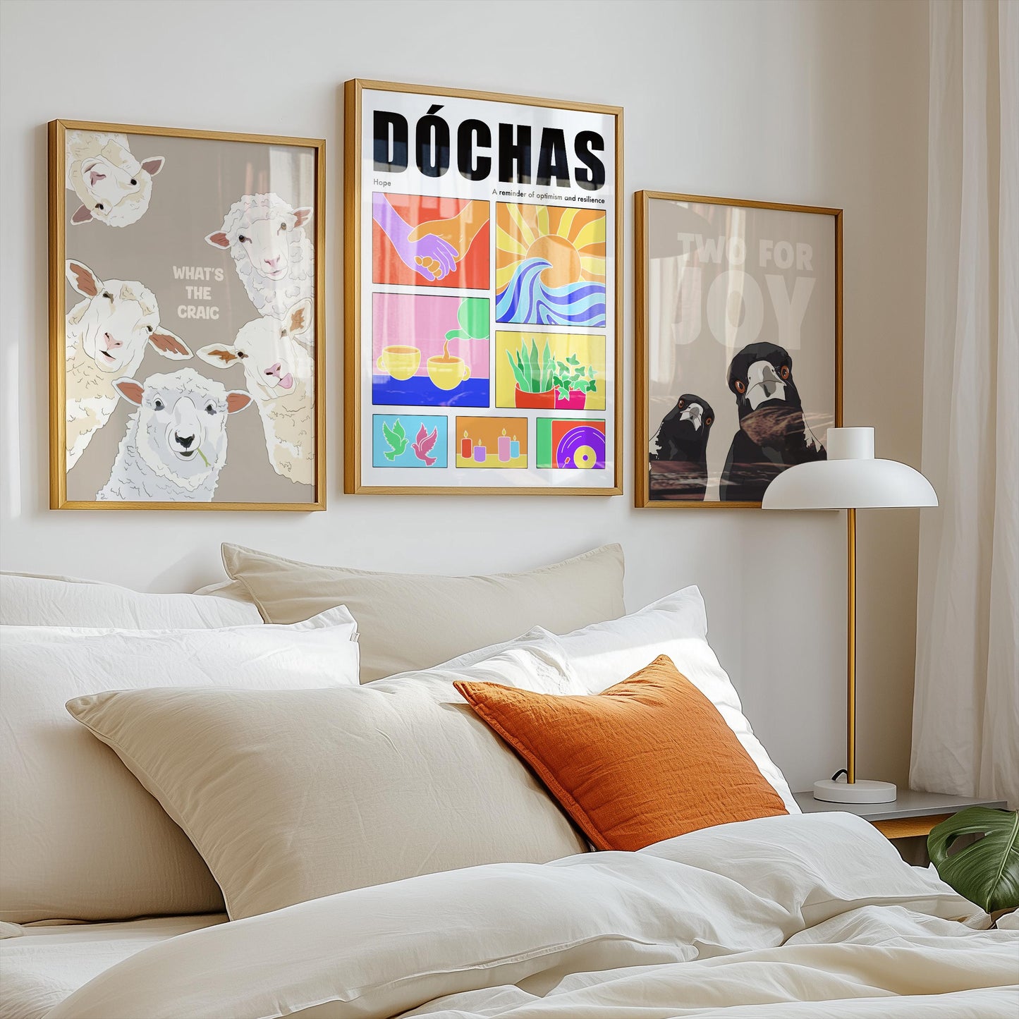 Irish Hope Print: Colorful Gaeilge Saying, Dochas Wall Art