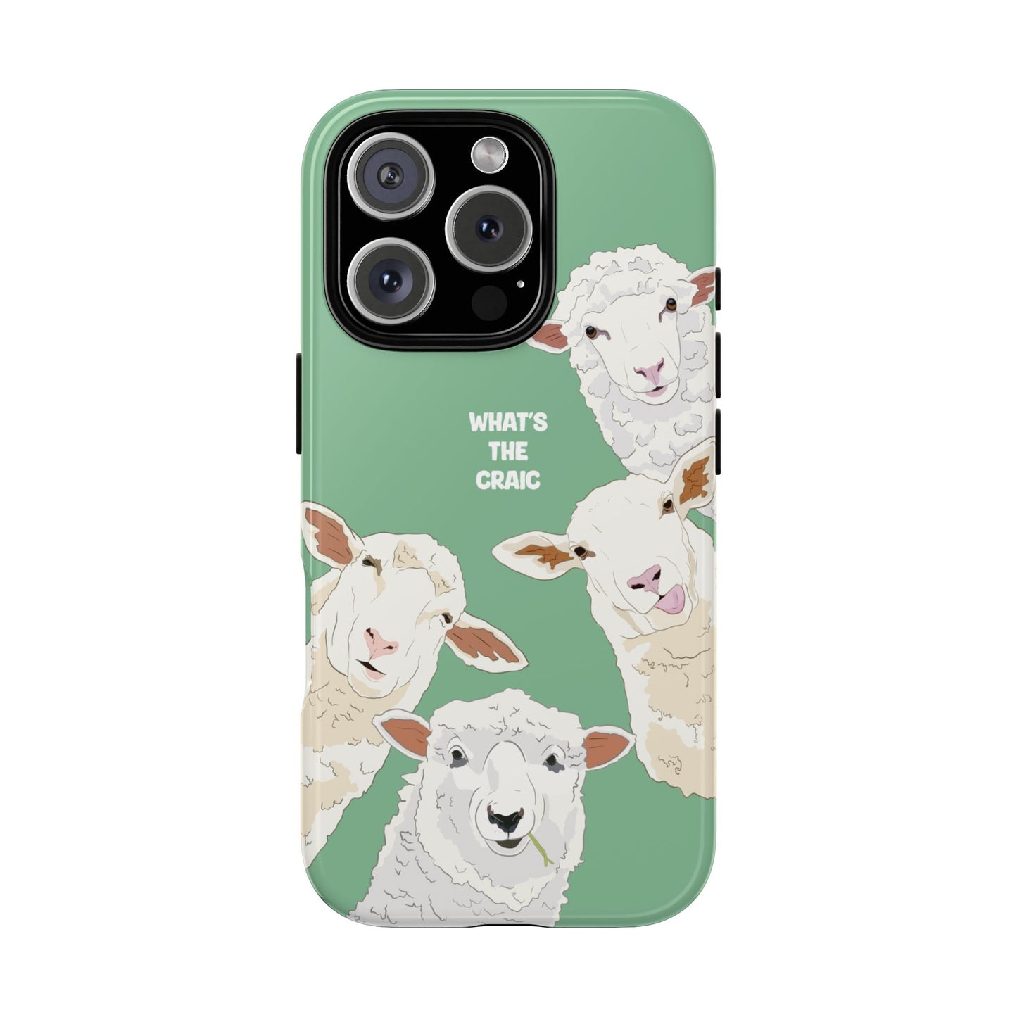 What's the Craic, Funny Sheep Green Irish Phone Case