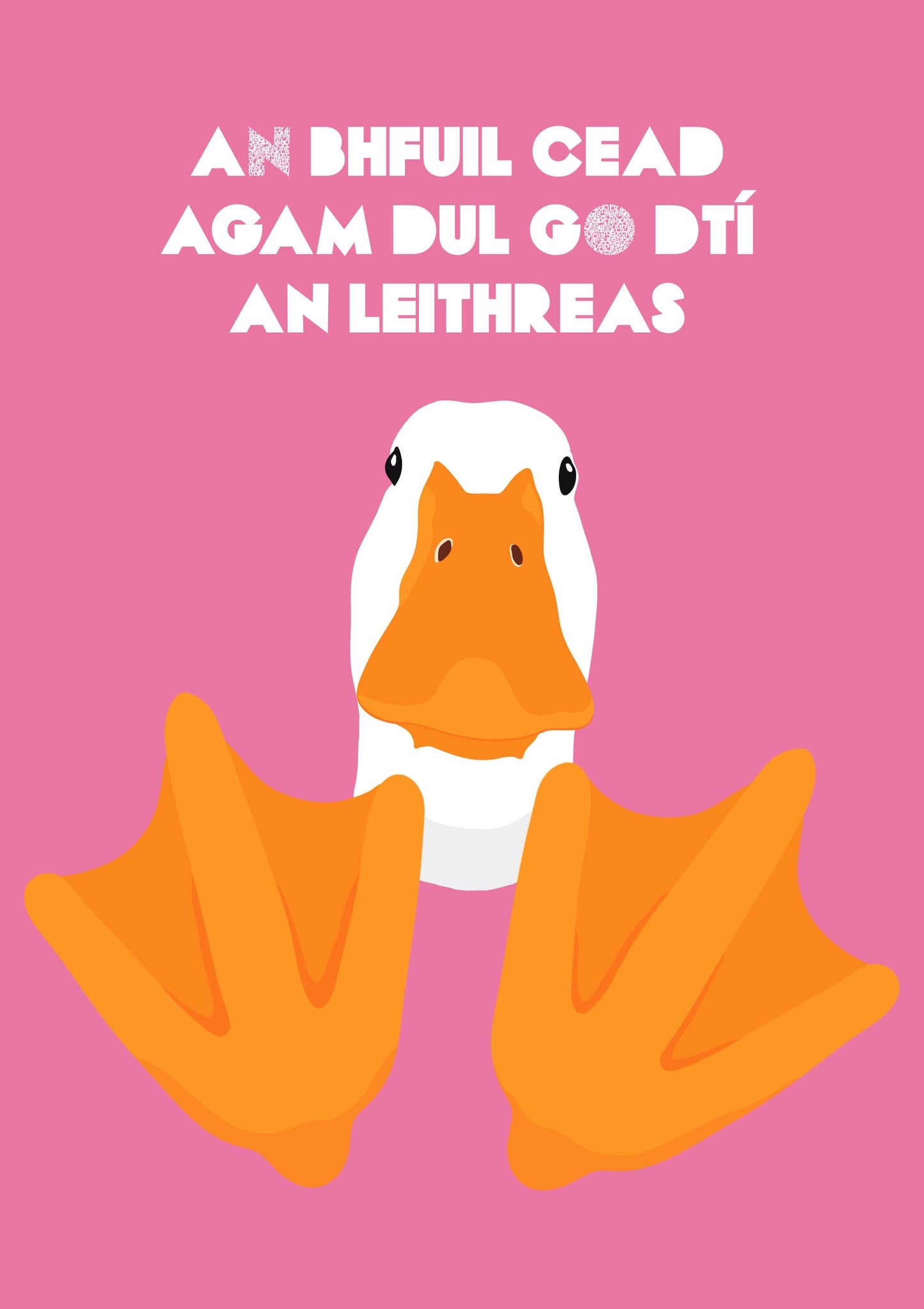 Funny Irish Toilet Print: An bhfuil cead agam dul go dtí an leithreas