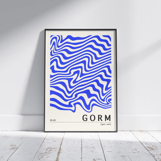 Blue Irish Print - Gorm. Irish colour art