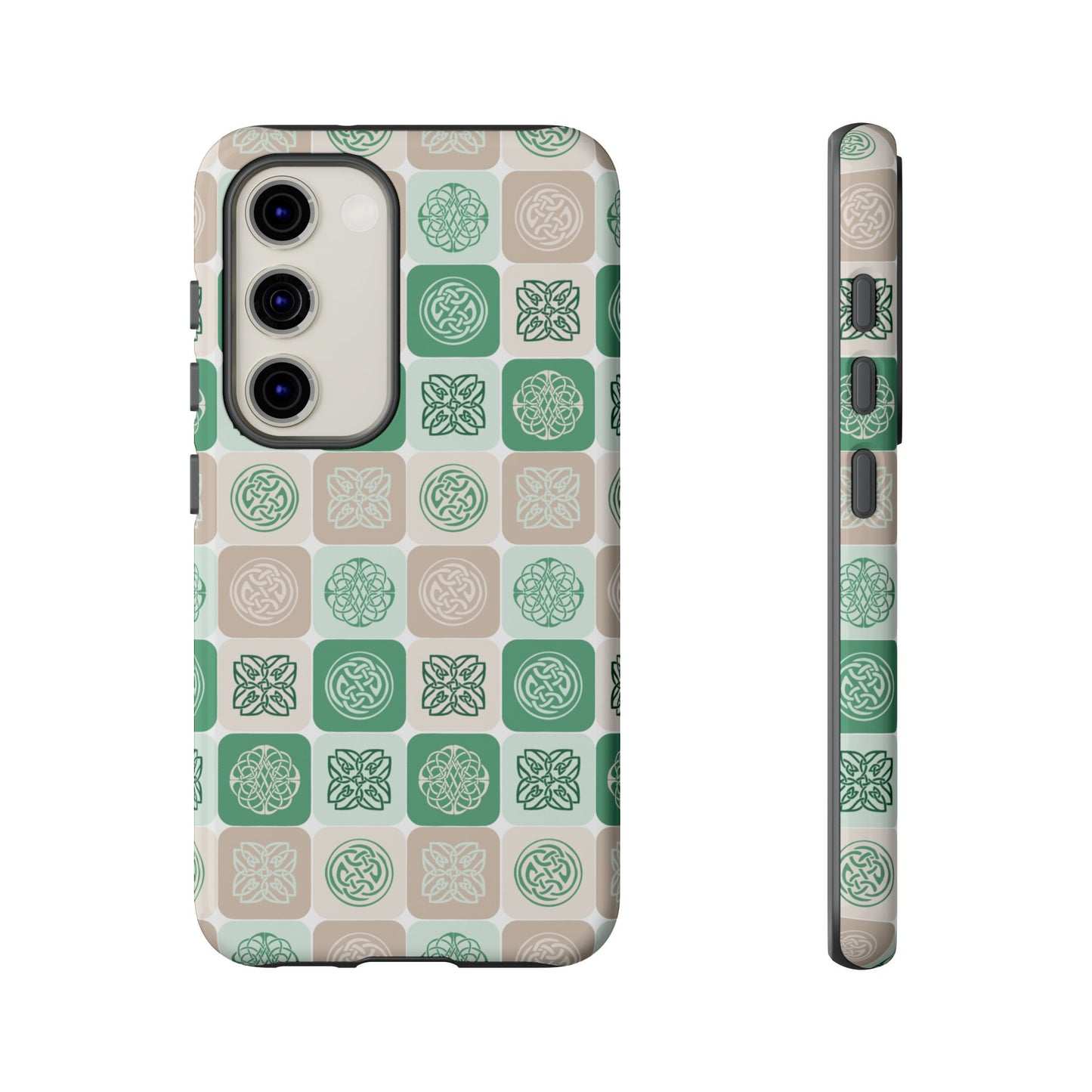 Green Celtic Irish Symbols Tough Phone Case