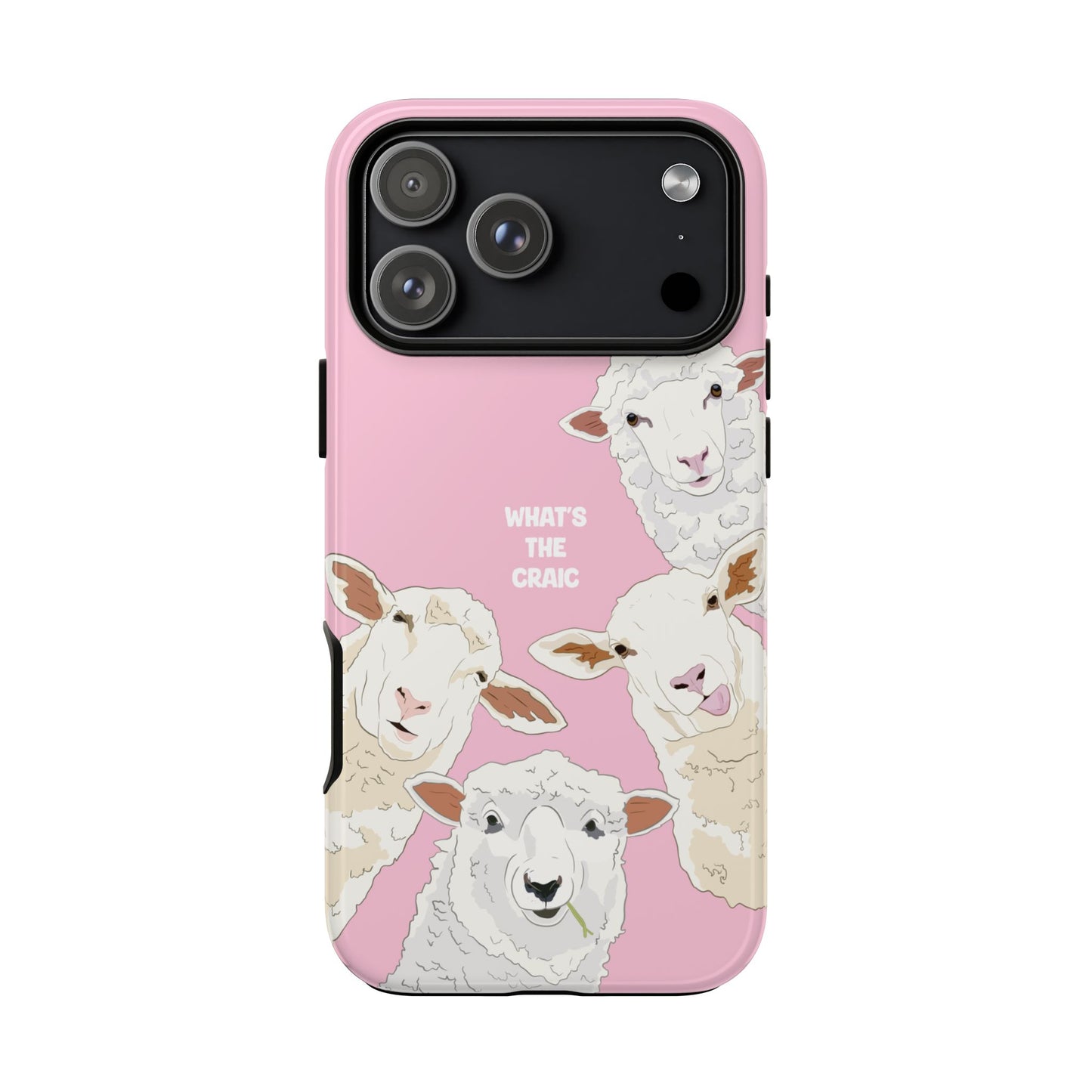 What's the Craic, Funny Sheep Pink Irish Phone Case