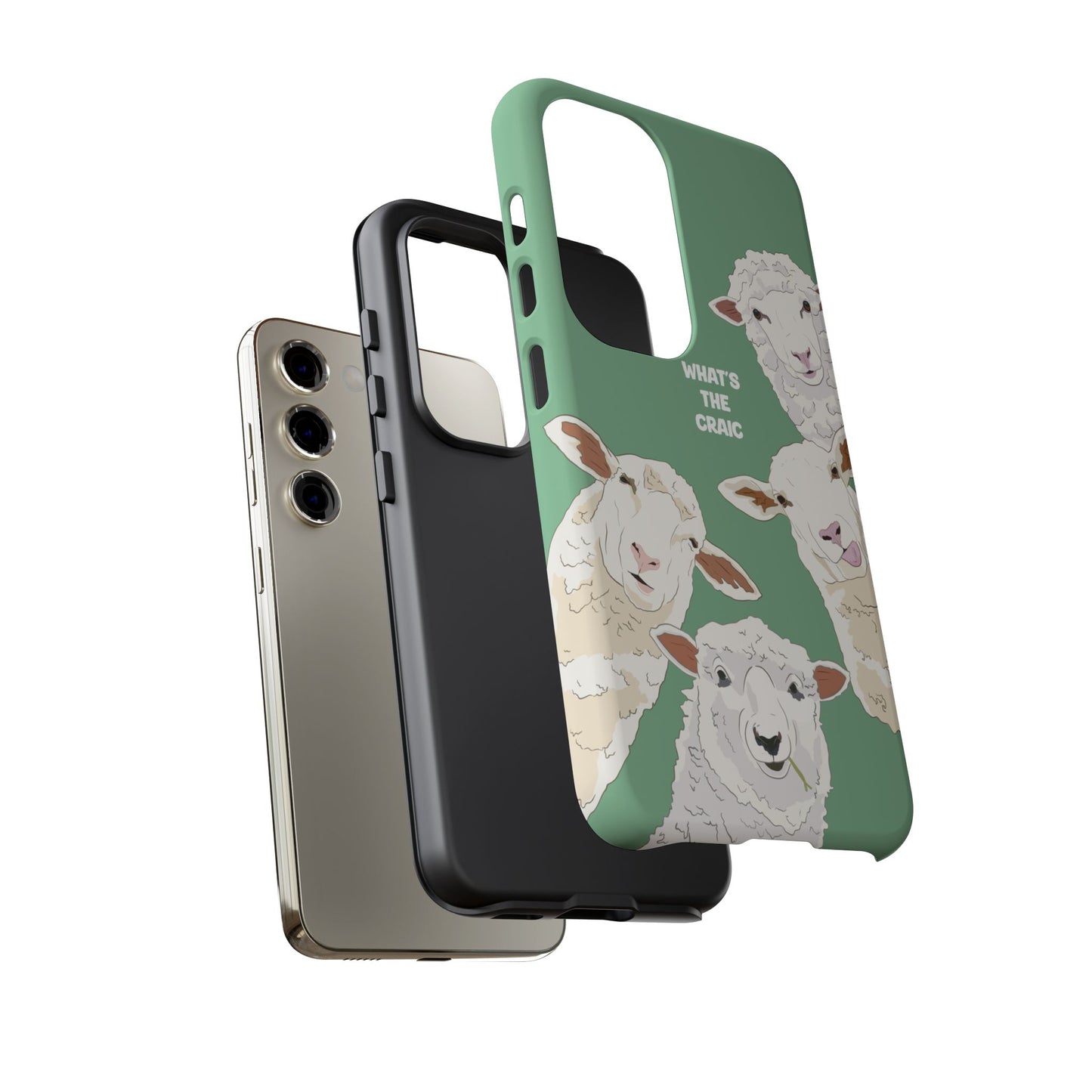 What's the Craic, Funny Sheep Green Irish Phone Case