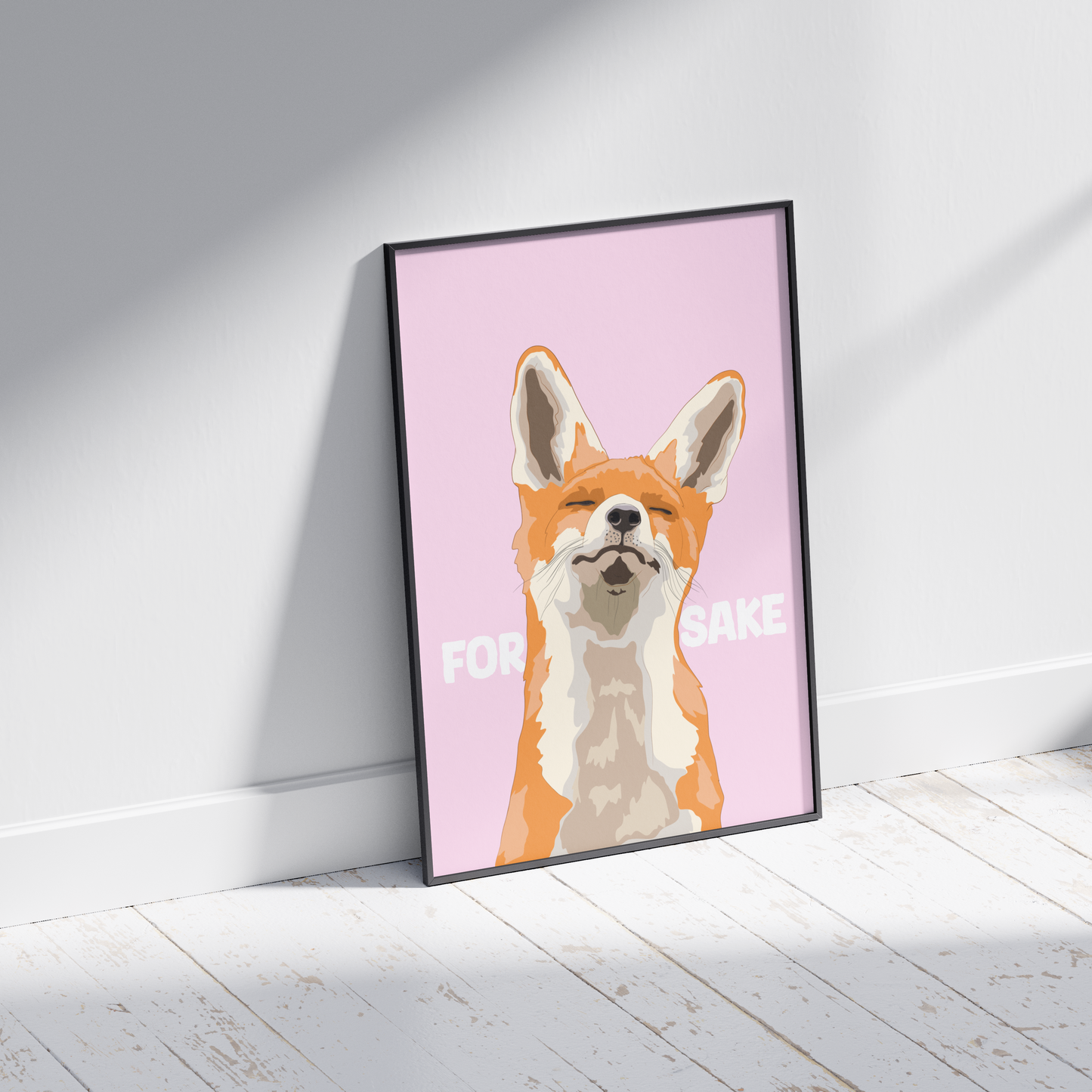 Funny Fox Print: Irish ‘For Fox Sake' Wall Art