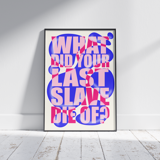 What Did Your Last Slave Die Of - Funny Irish Mammy Prints