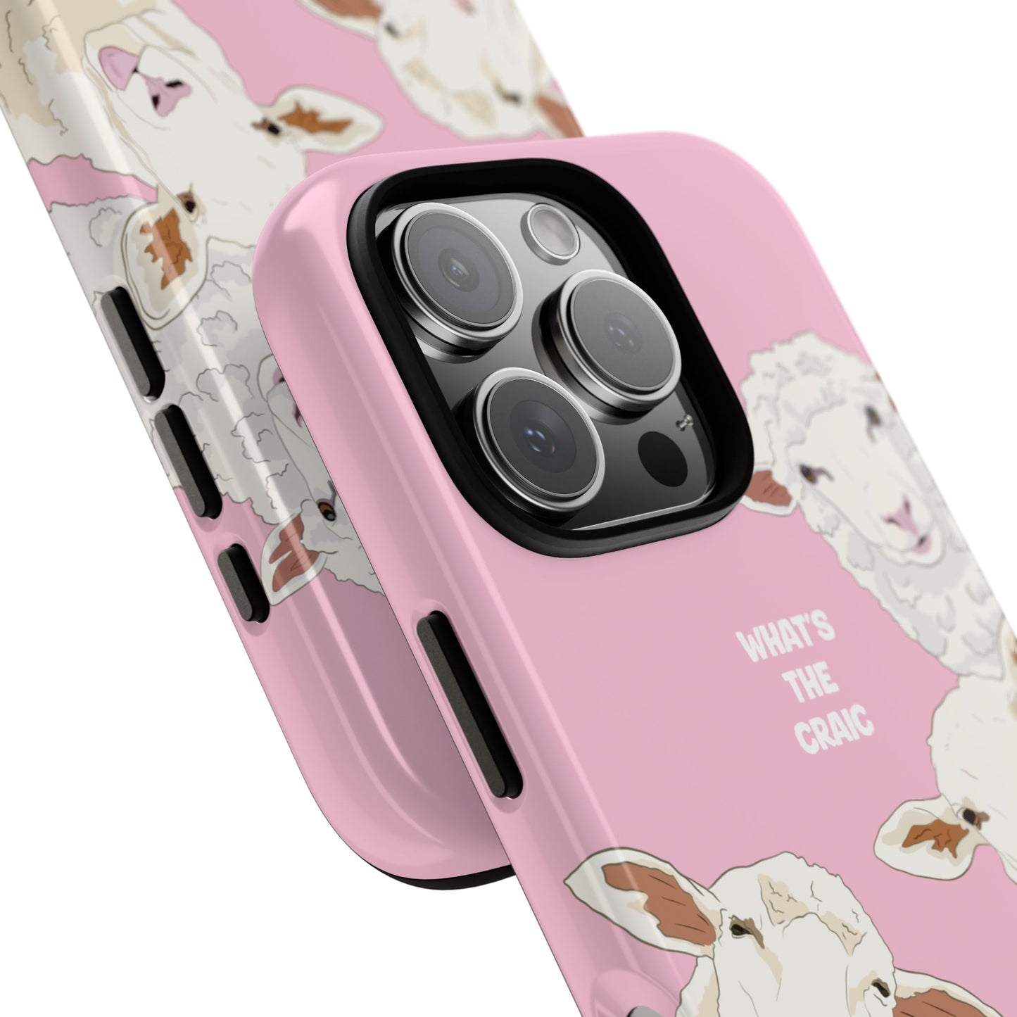 What's the Craic, Funny Sheep Pink Irish Phone Case