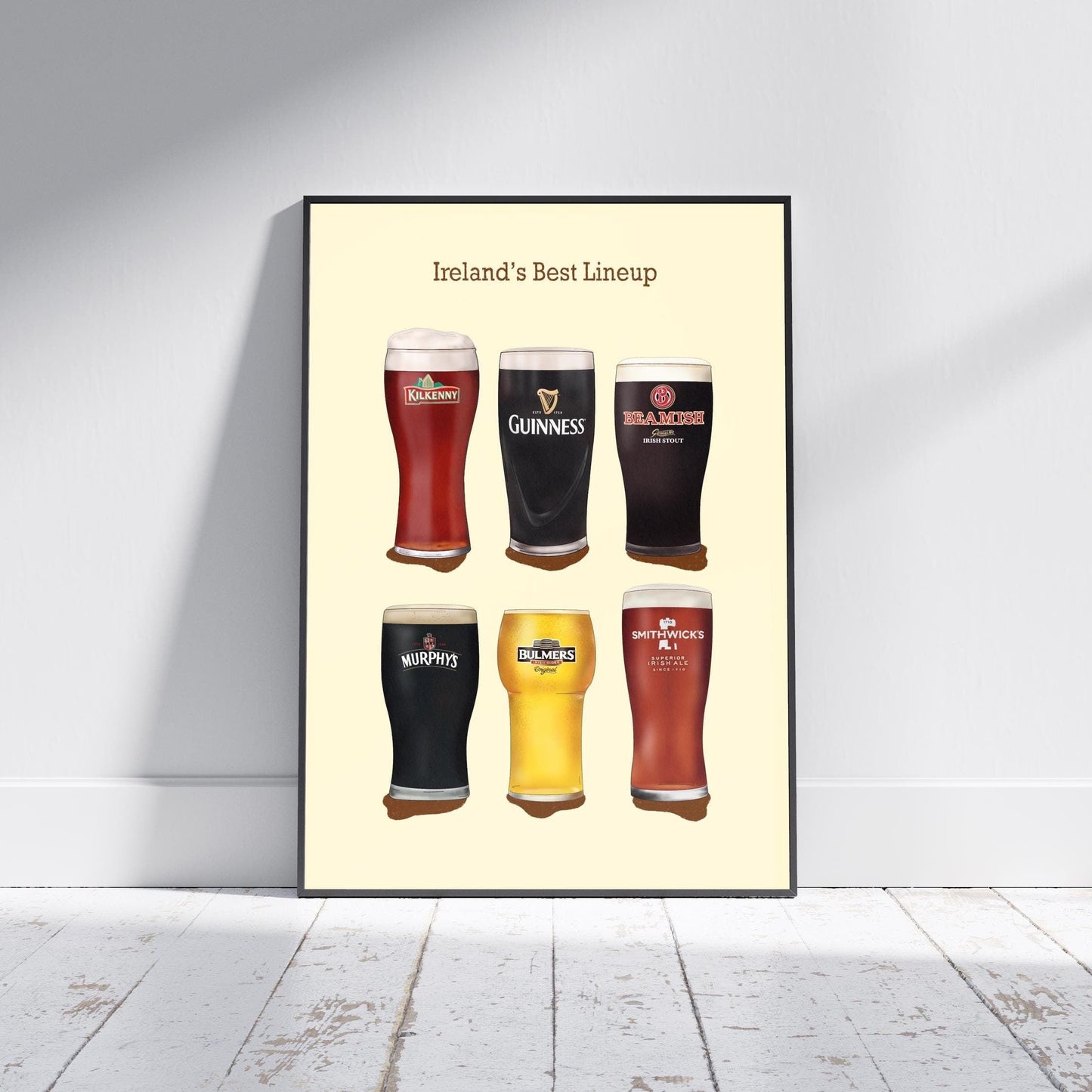 Irish Beer Pints Art Print | Ireland Bar Decor