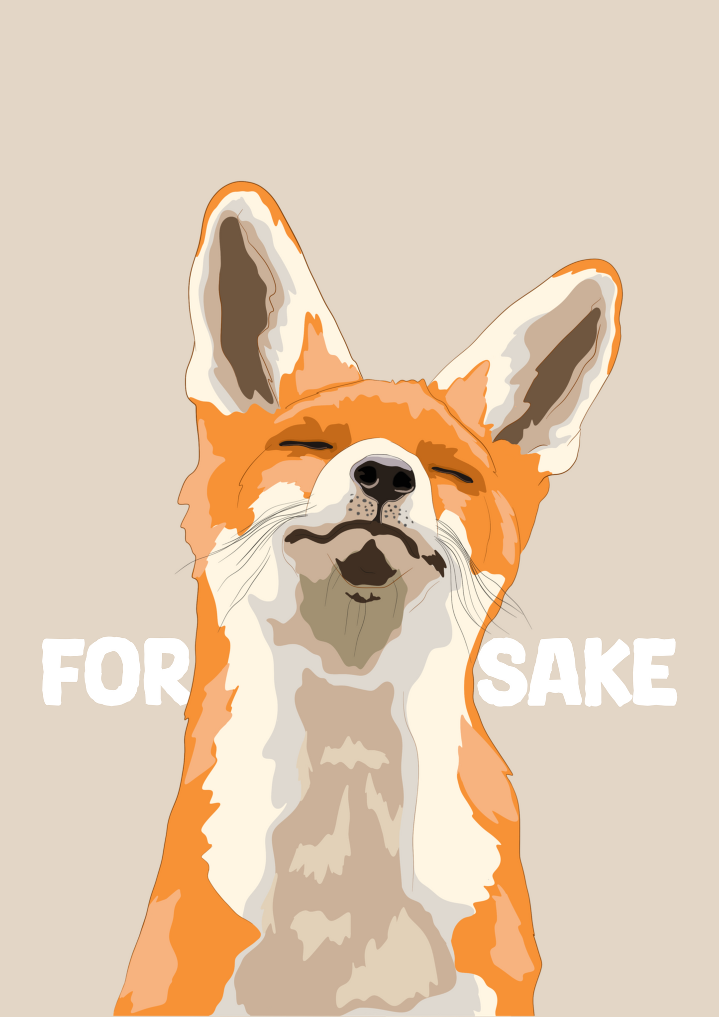 Funny Fox Print: Irish ‘For Fox Sake' Wall Art