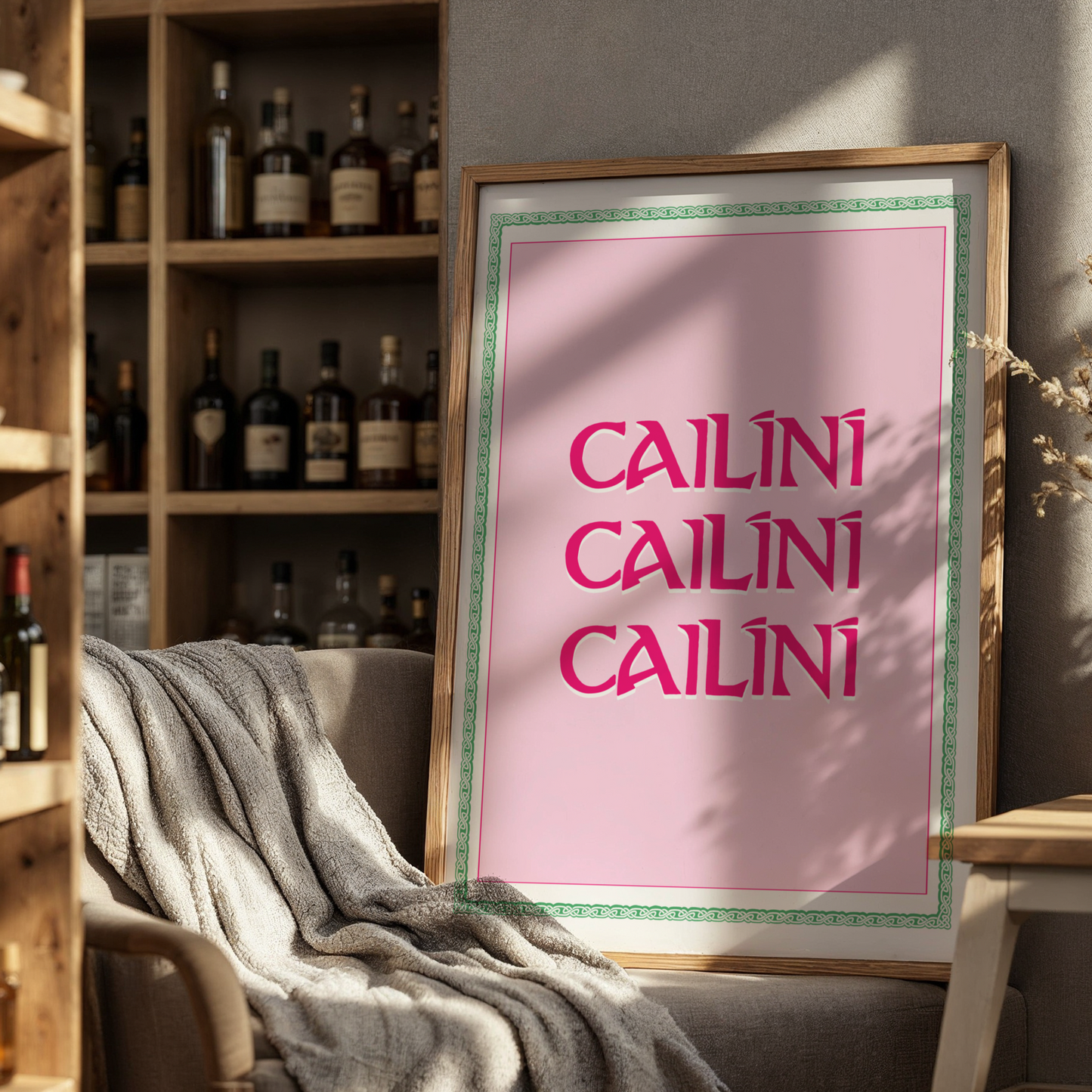 Cailíní Poster, Irish Womens Print - Gaeilge art. Girls in Ireland