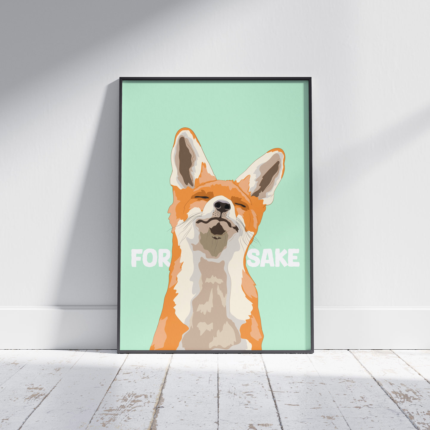 Funny Fox Print: Irish ‘For Fox Sake' Wall Art