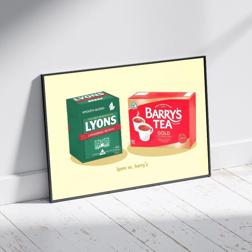 Lyons vs Barrys Tea Print | Irish Cuppa Print