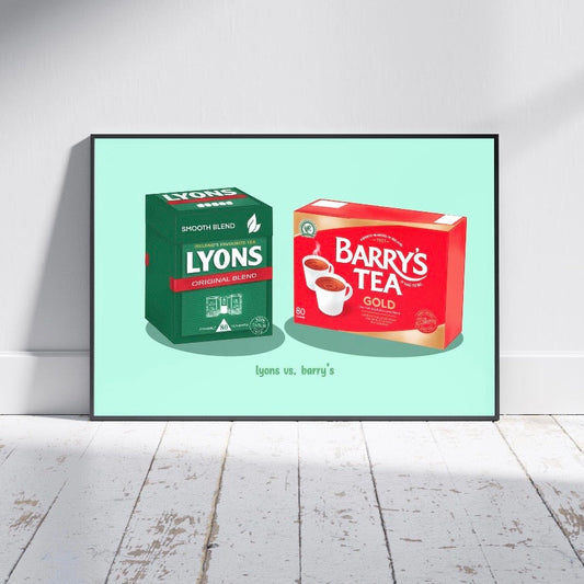 Lyons vs Barrys Tea Print | Irish Cuppa Print