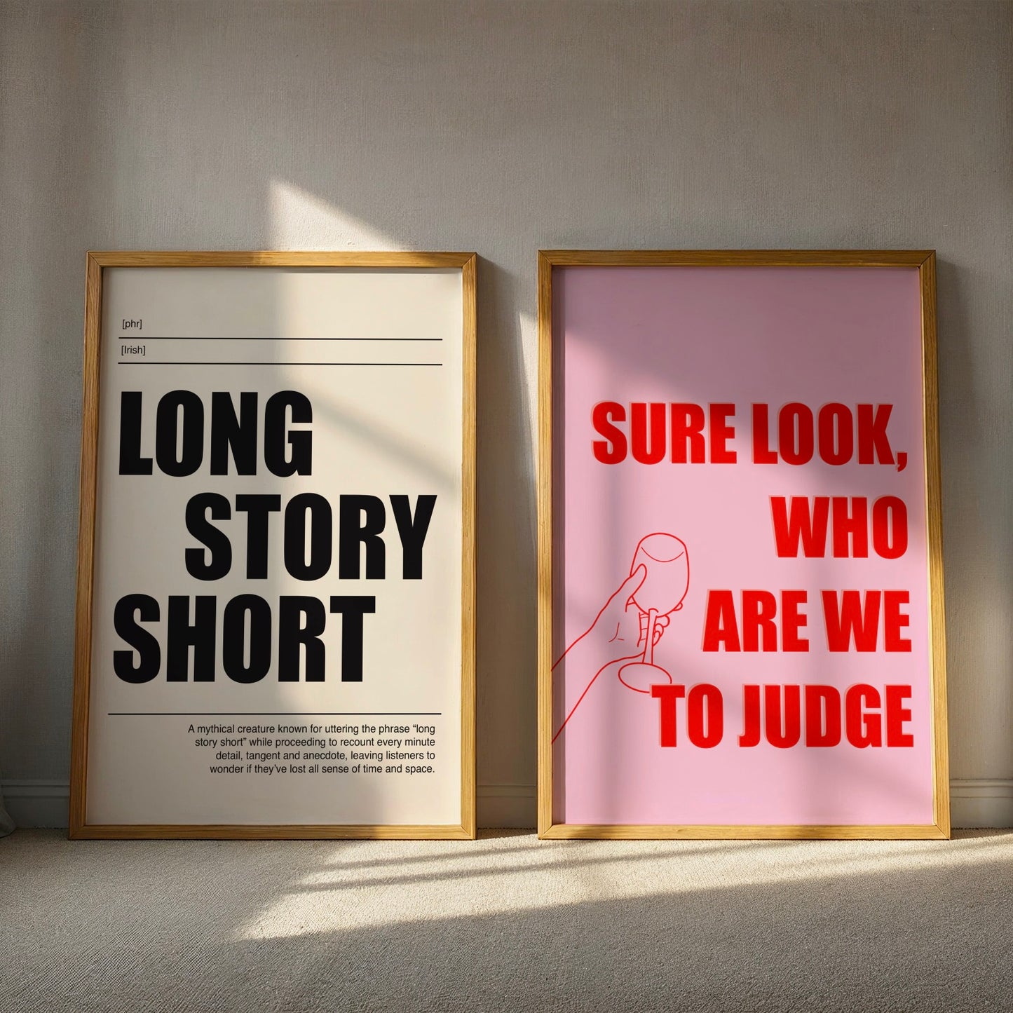 Long Story Short print - Funny Irish Sayings