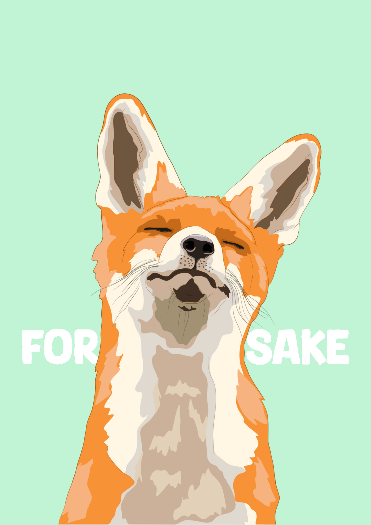 Funny Fox Print: Irish ‘For Fox Sake' Wall Art