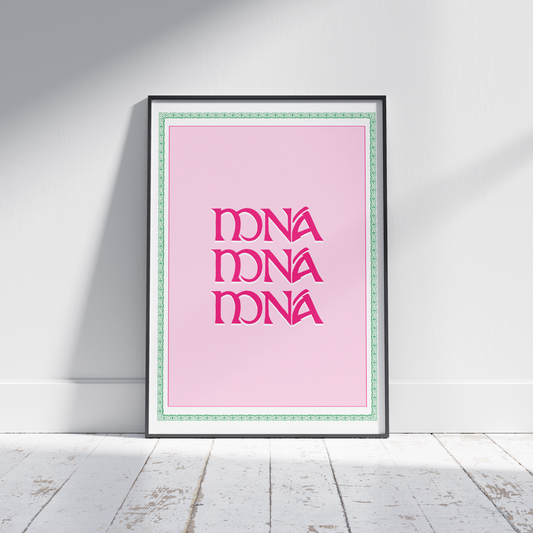 MNÁ Poster, Irish Womens Print - Gaeilge art. Women in Ireland