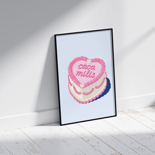 Cáca Milis Irish Print, Love Heart Cake