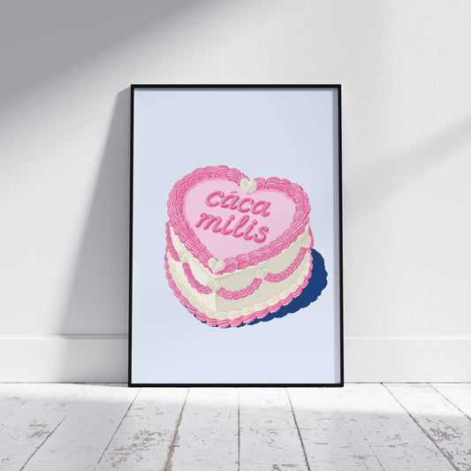 Cáca Milis Irish Print, Love Heart Cake
