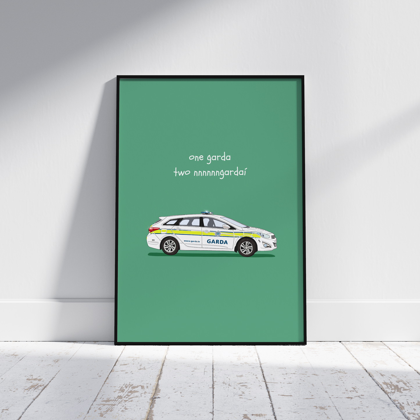 One Garda, Two nnnnGardaí Funny Irish Print
