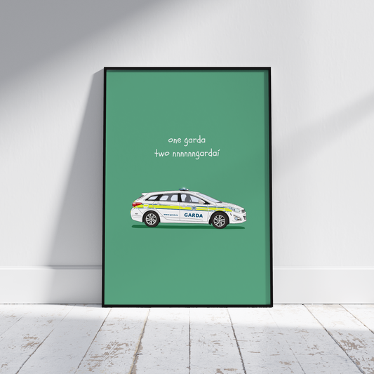 One Garda, Two nnnnGardaí Funny Irish Print