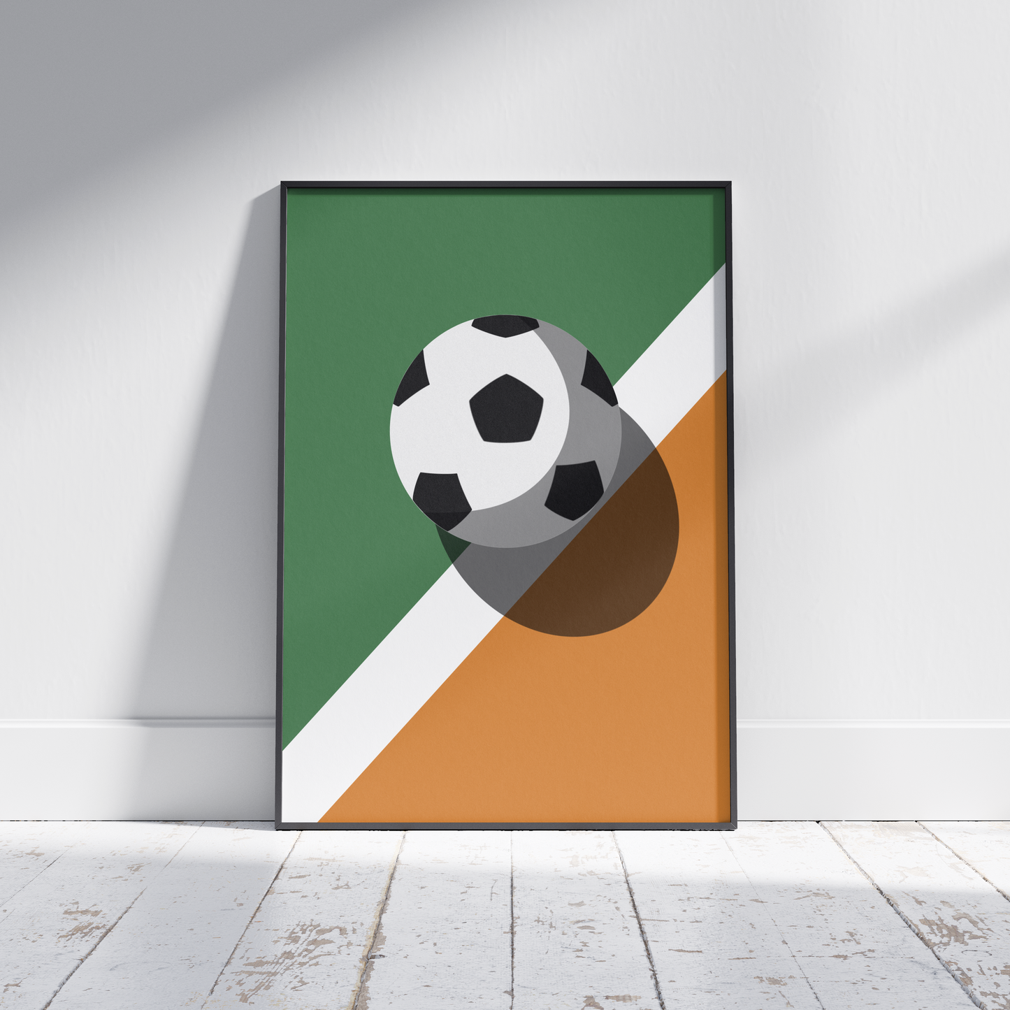 Irish Football Print - Ireland flag - FAI - Colourful Wall Art