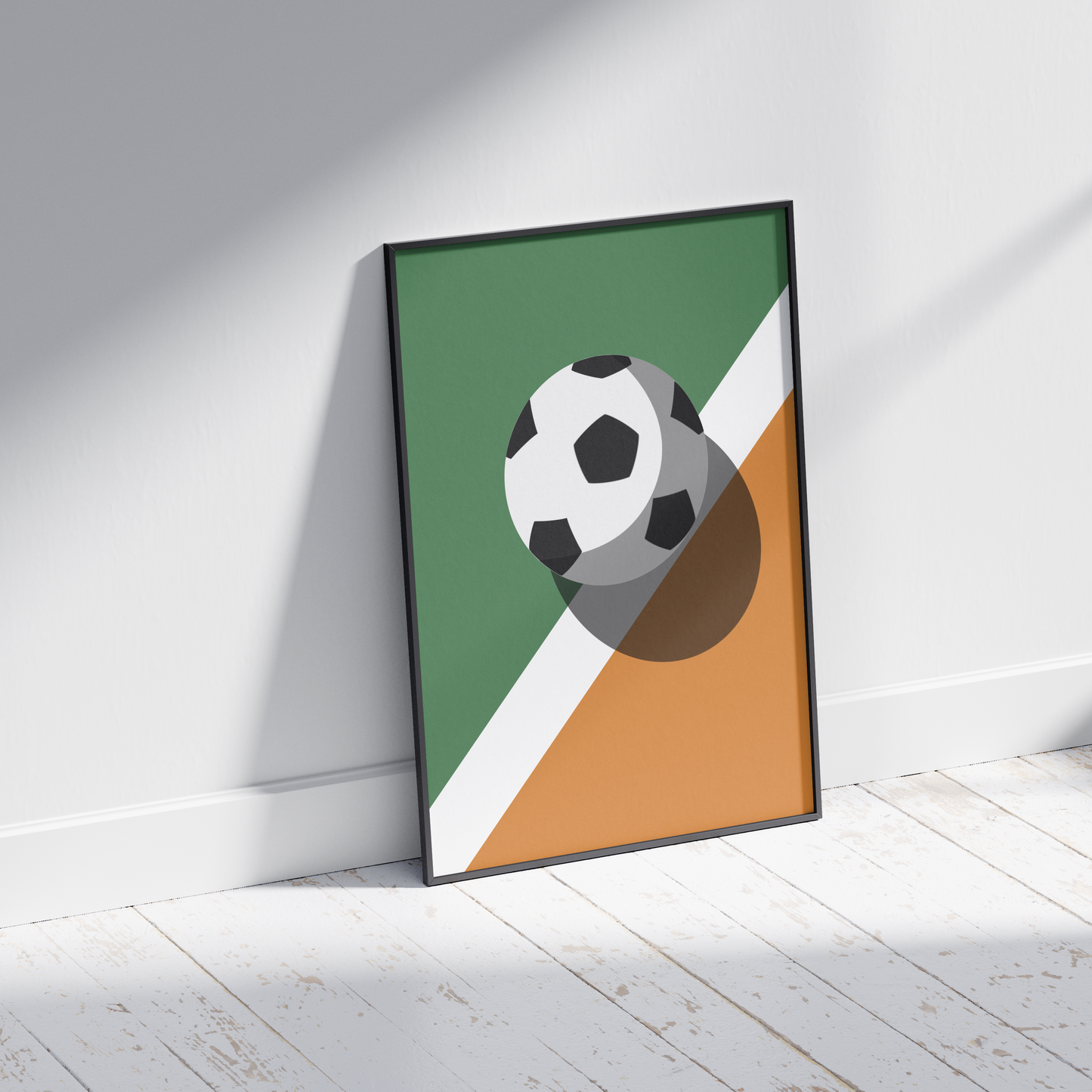 Irish Football Print - Ireland flag - FAI - Colourful Wall Art