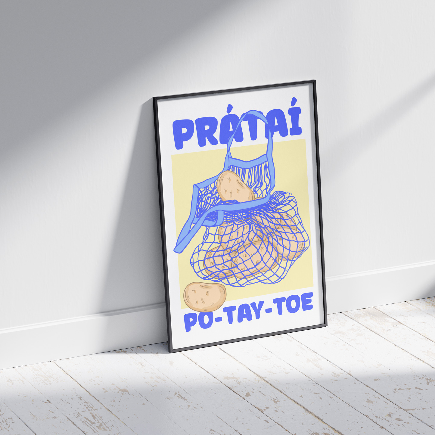 Colourful Irish potato Print - Pratai - Gaeilge Art