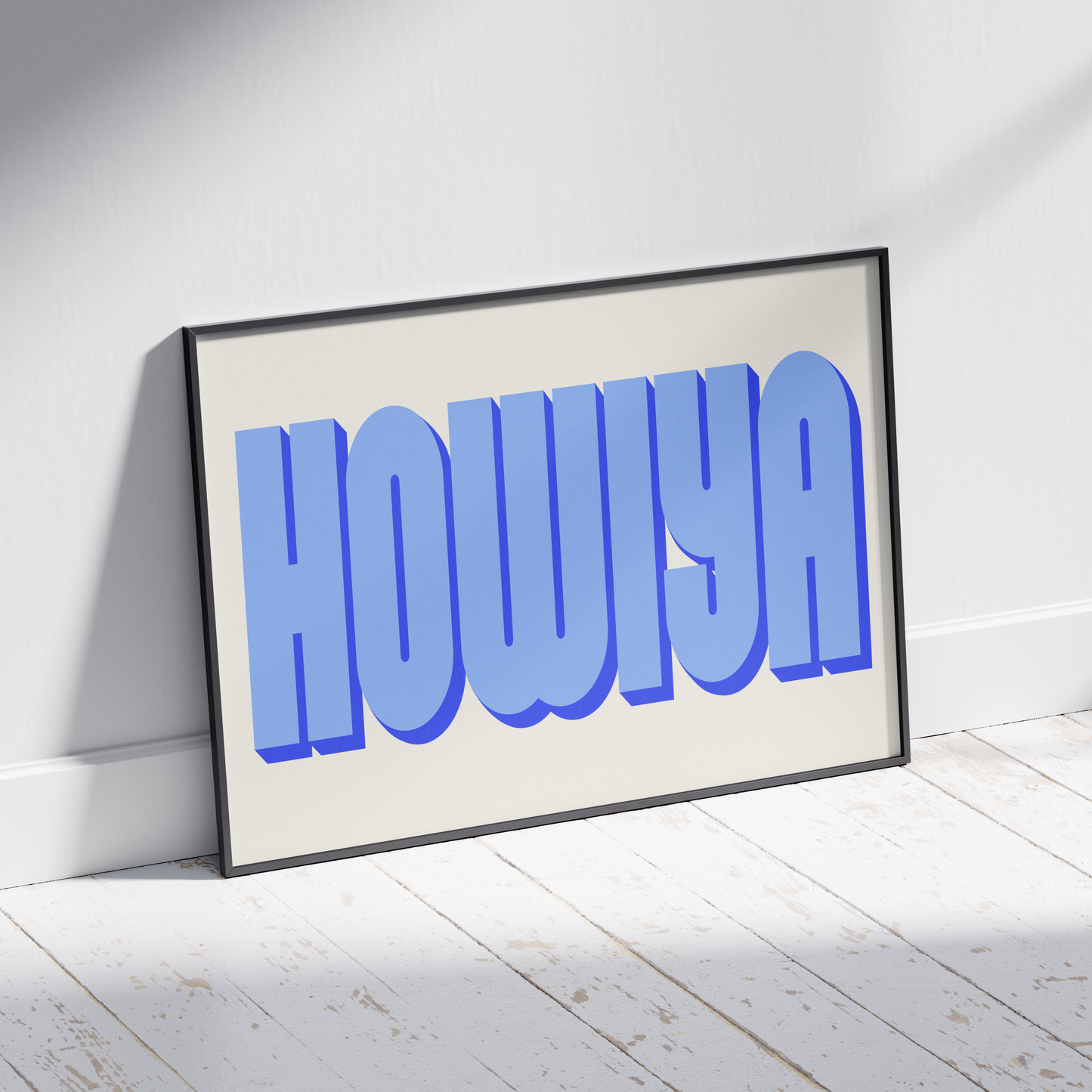 Colourful HOWIYA Print - Fun Irish Greetings Poster