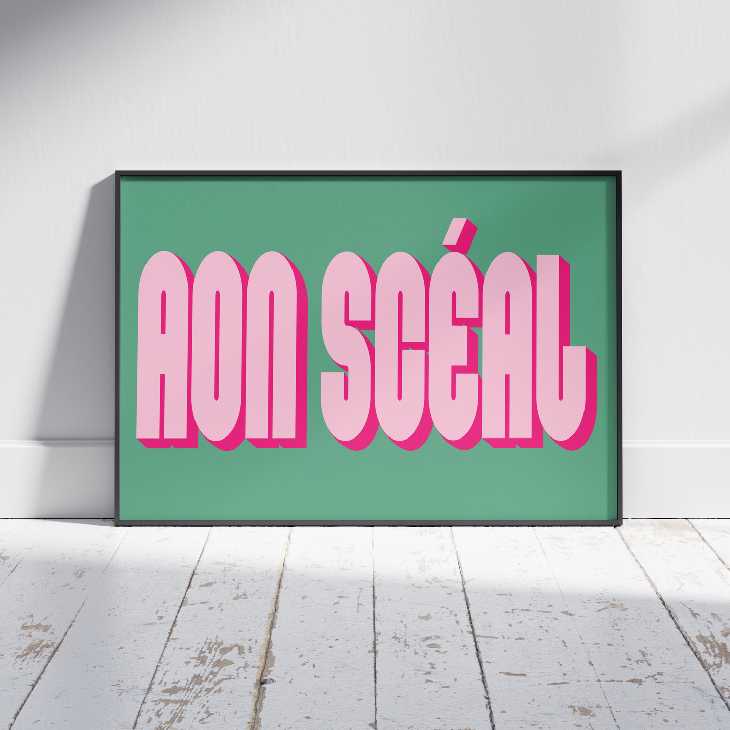Colourful Aon Sceal Print - Gaeigle Poster - Irish Language - What's the Story
