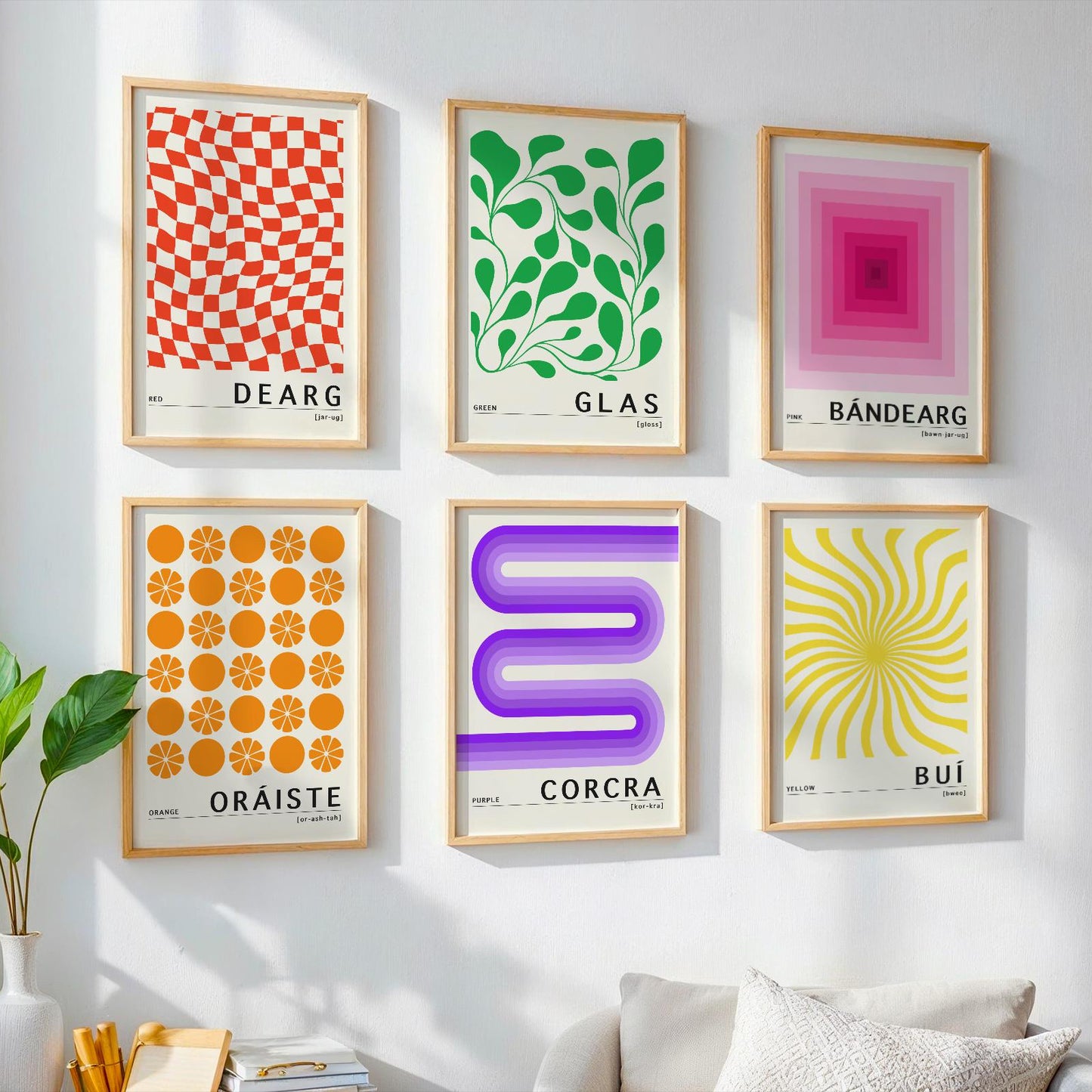 Orange Irish Print - Oráiste. Irish colour art